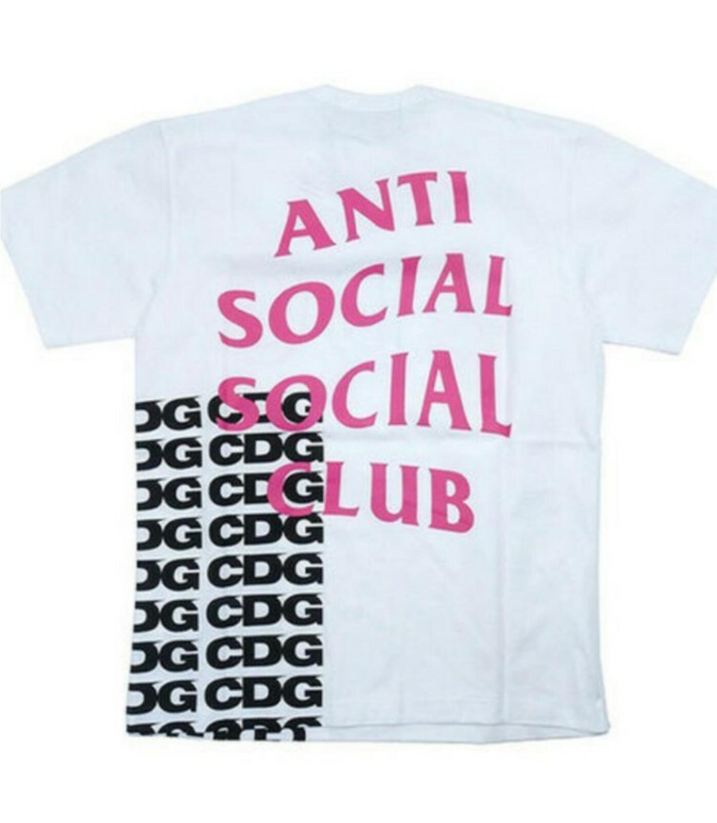 Comme Des Garcons x ASSC Breaking News T-Shirt Antisocial Behaviour Weiß Größe M