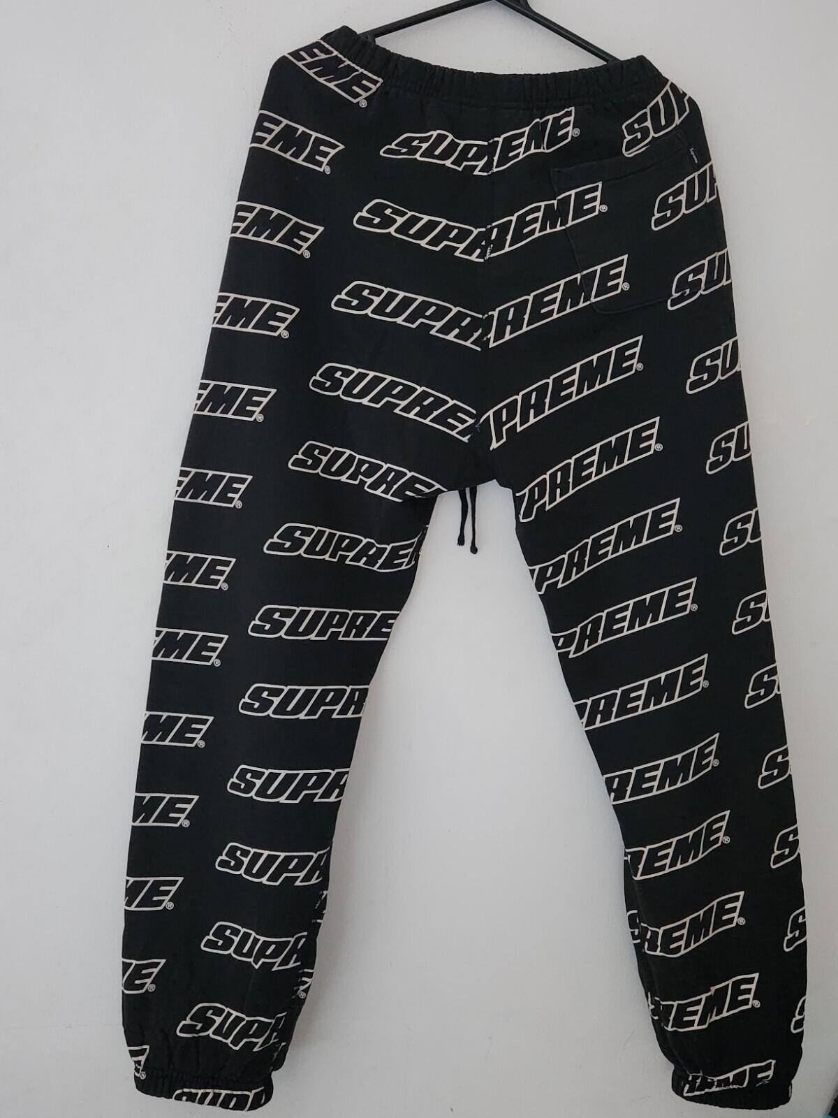 SS18 Supreme Repeat Sweatpant size M medium Black pants Made In Canada