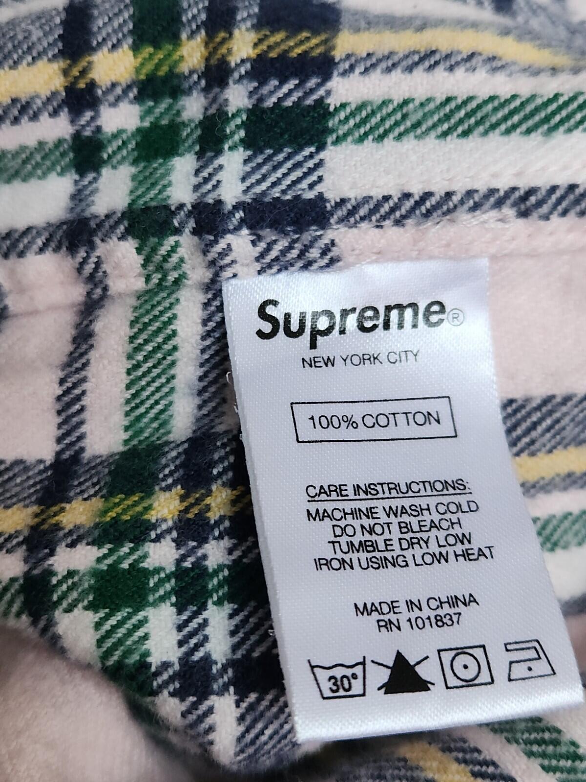 FW20 Supreme Tartan Flannel Cargo Vest size M Medium
