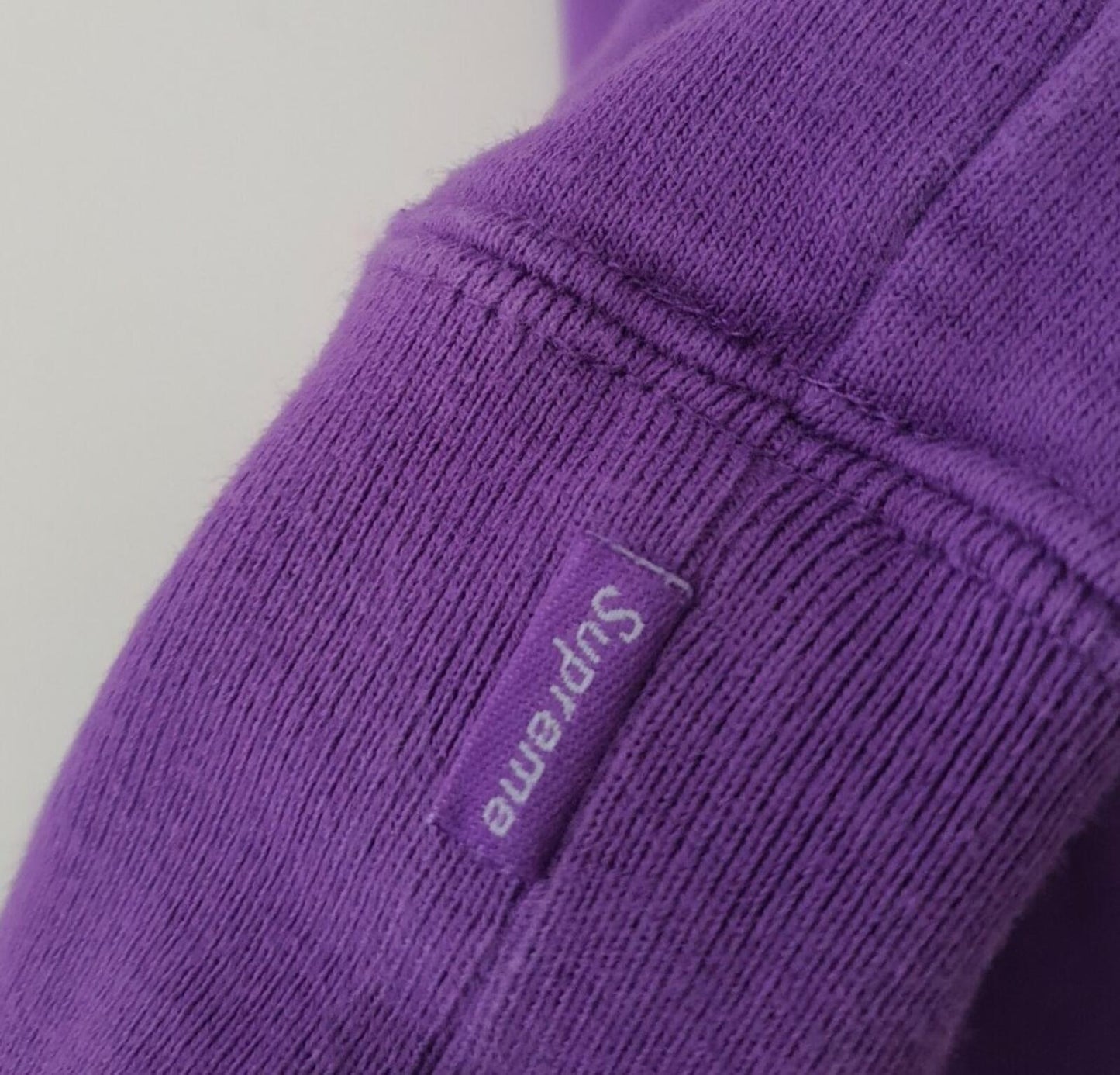 FW18 Supreme Paneled Hooded Sweatshirt Violet Size M