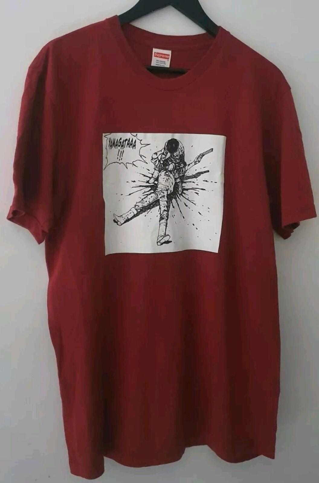 FW17 Supreme x Akira Yamagata Tee Cardinal Size M Anime