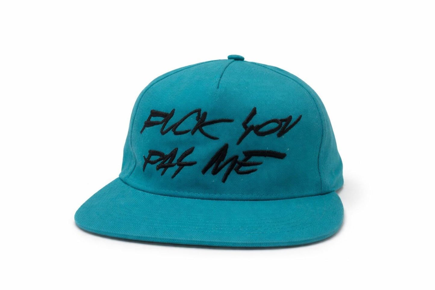 SS11 Supreme x Futura 5-panel Cap Teal F UCK YOU PAY ME