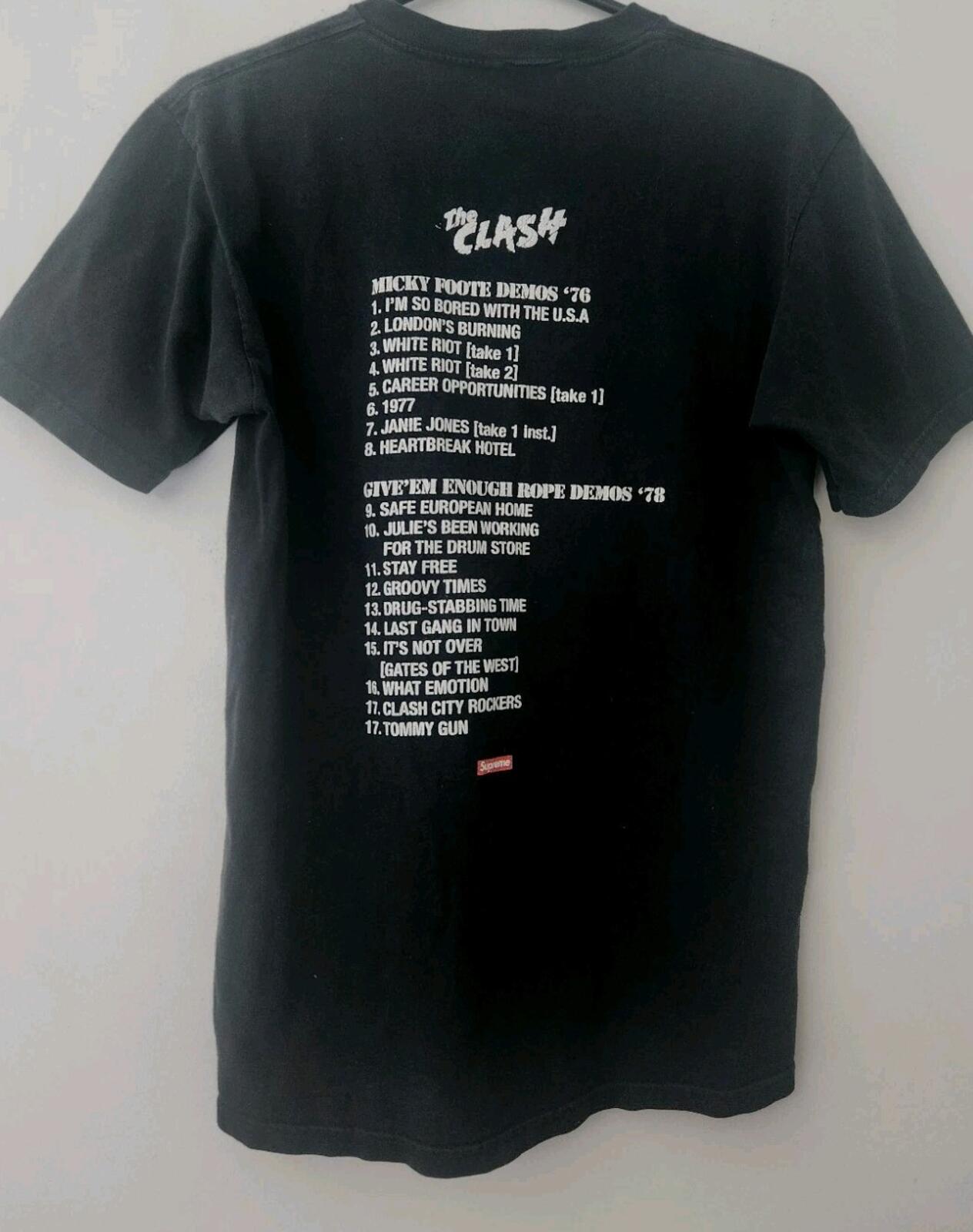 SS10 Supreme x Clash tee Size S Small black T-shirt vintage 2010 Very Rare