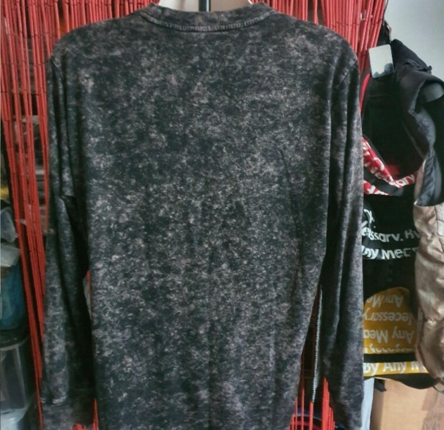 SS17 Supreme Acid wash arc logo l/s top size L large black long sleeve