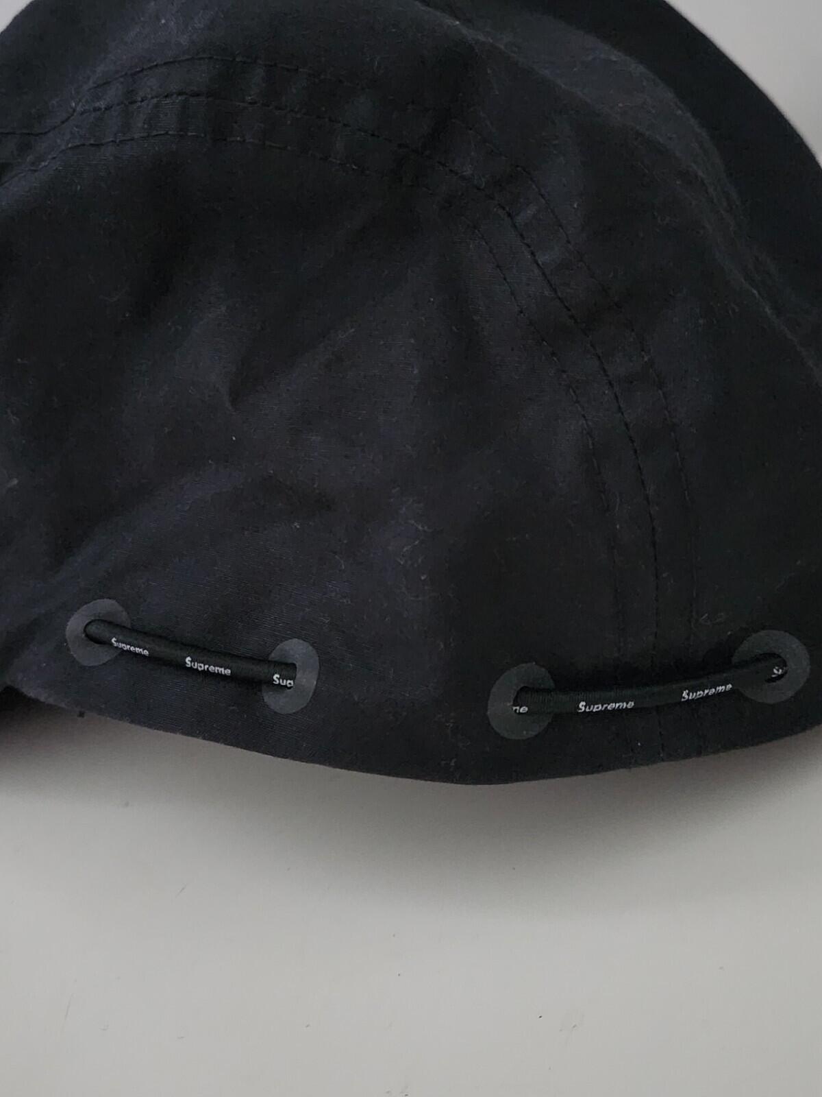 FW21 Supreme Shockcord Camp Cap Hat Black Box logo
