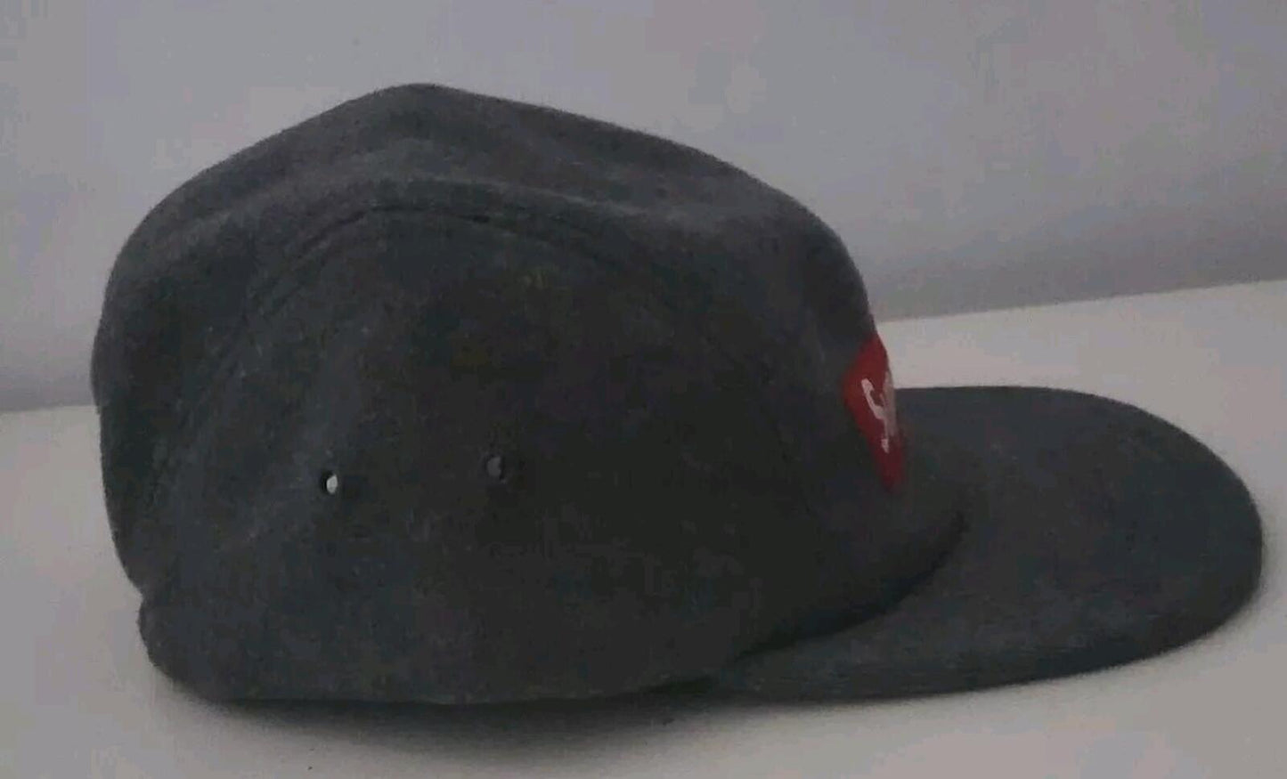 FW14 Supreme Fitted Wool Knit Camp Cap Grey Size M / L