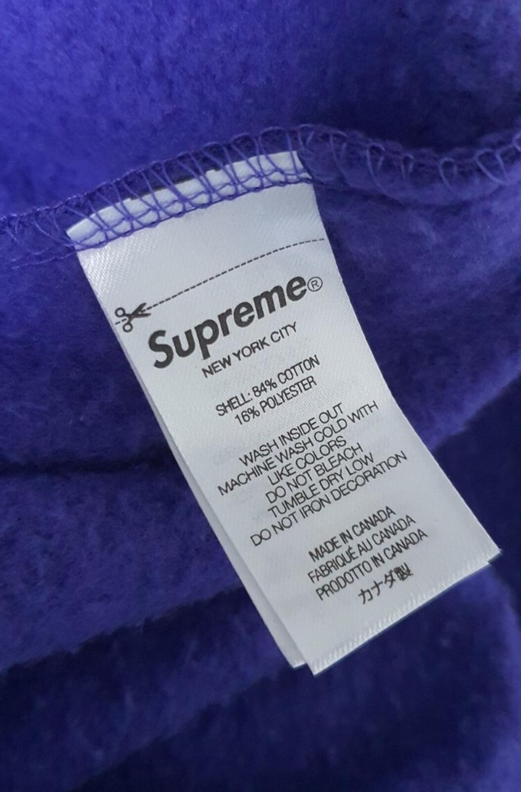 SS23 Supreme World Famous Micro Logo Purple hooded sweatshirt Hoodie M medium