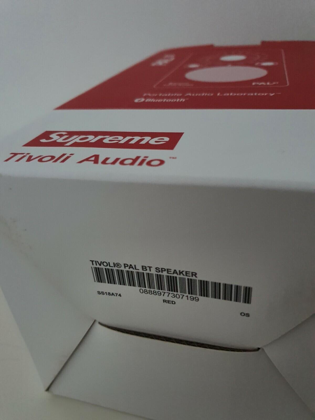 SS18 Supreme x Tivoli audio PAT Bluetooth radio portable red speaker RRP £288