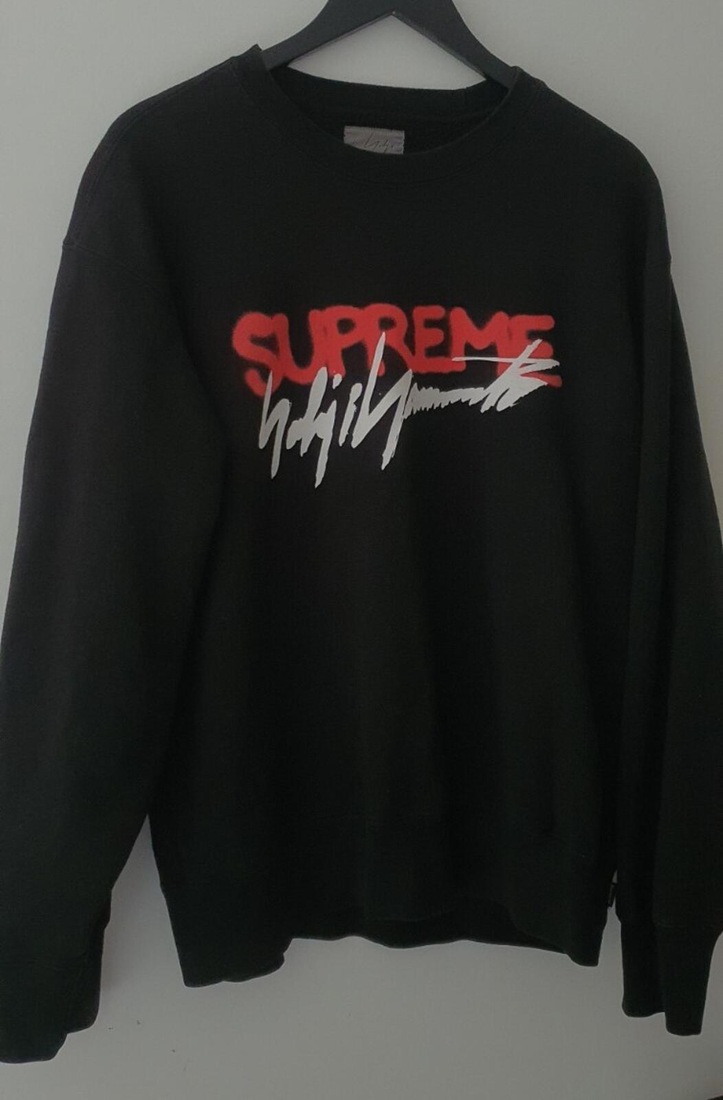 FW20 Supreme Yohji Yamamoto black Crewneck size M medium sweatshirt