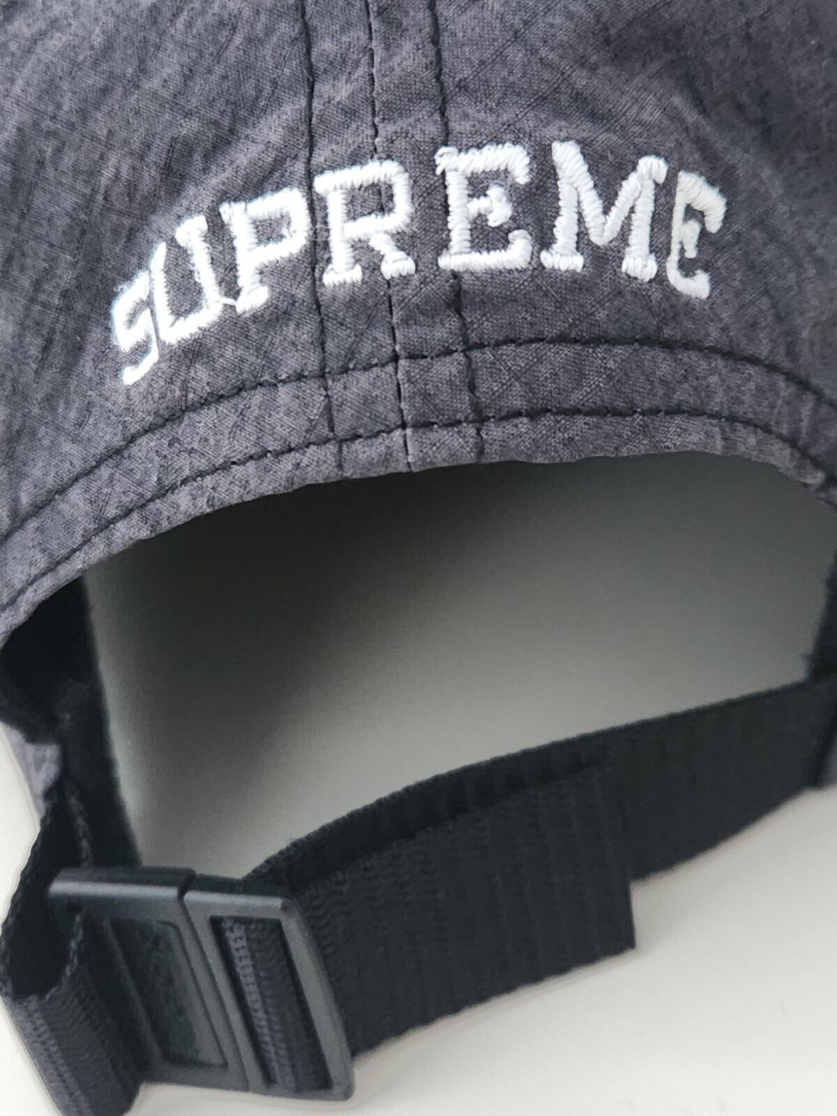 SS23 Supreme Cordura Ripstop S Logo 6-panel Cap Black