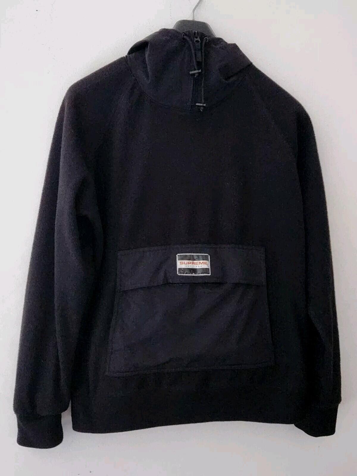 FW13 Supreme Fleece Pullover Hoodie Black Size M