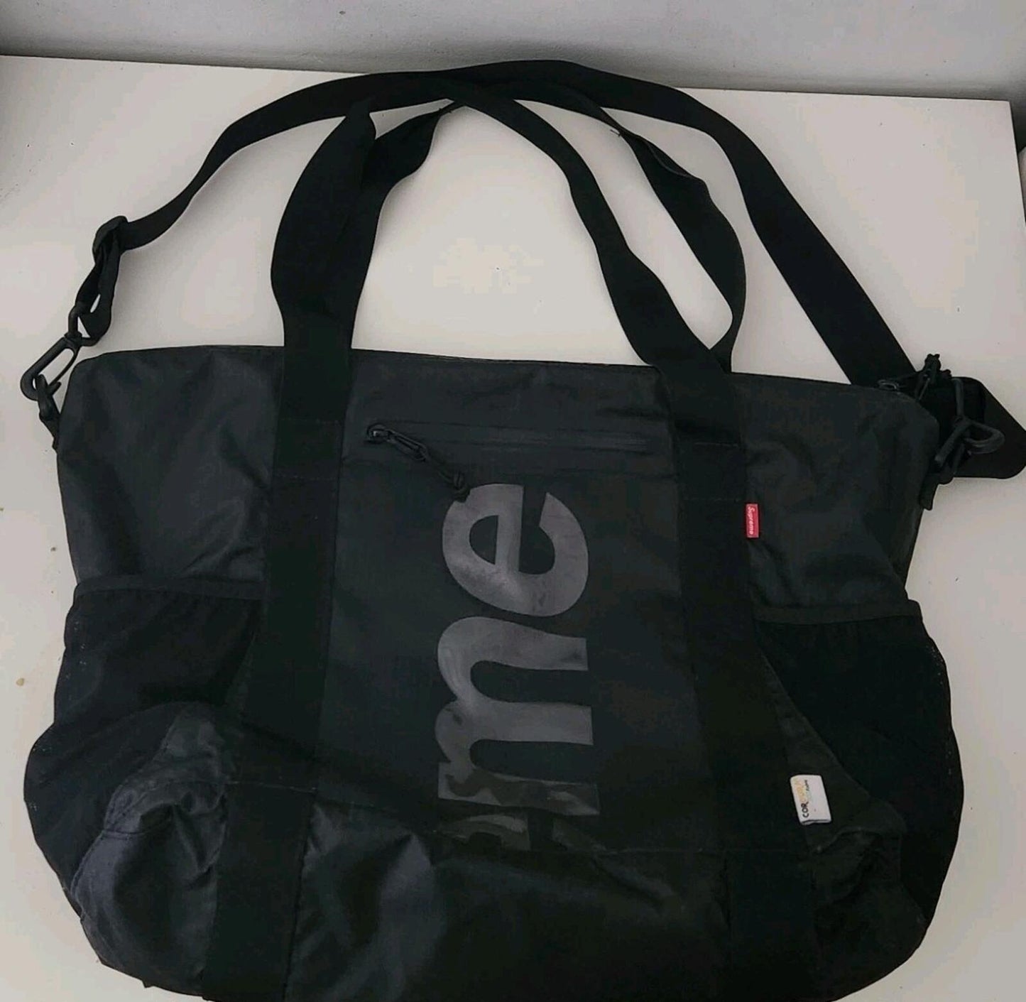 SS21 Supreme zip tote Black Bag Water Resistant Nylon