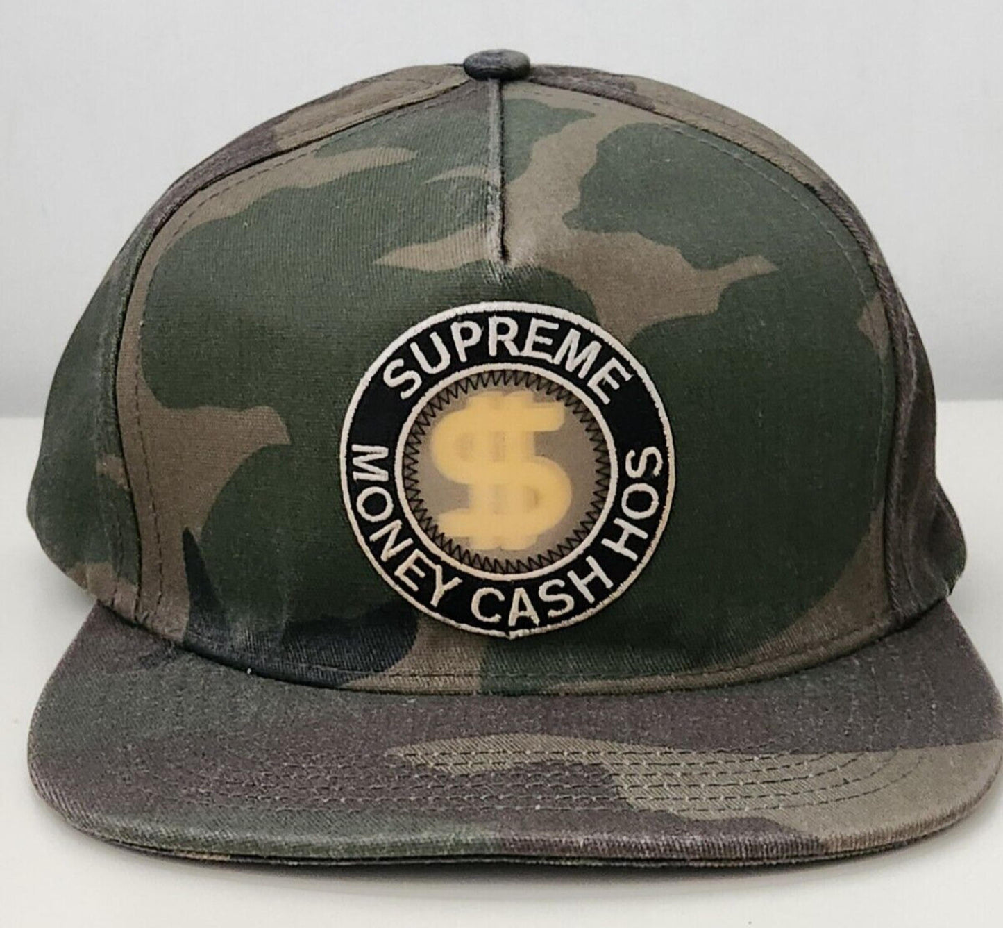 FW13 Supreme Money Cash Hoes Starter 5-panel Camo cap vintage holographic 2013