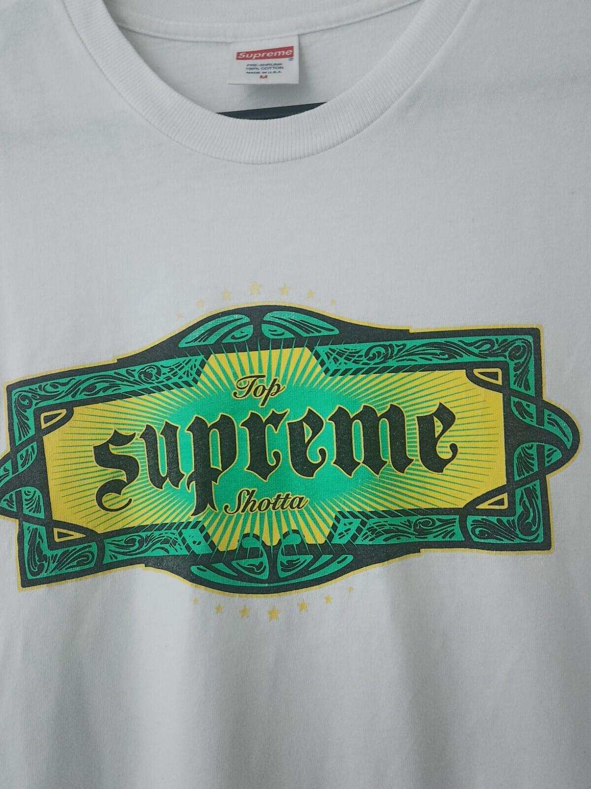 SS22 Supreme Shotta tee white t-shirt size M medium