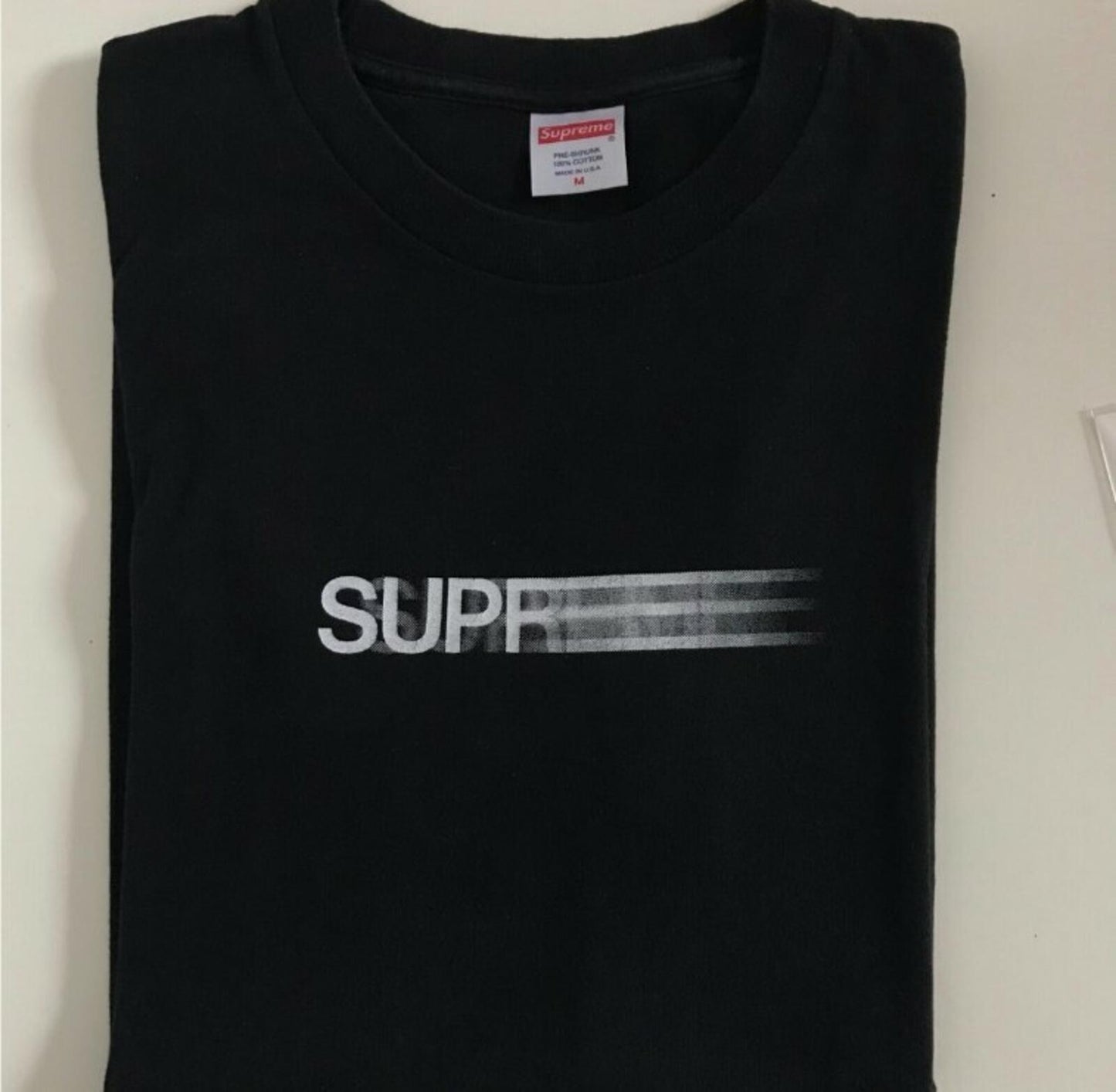SS16 Supreme Motion Tee Black Size M