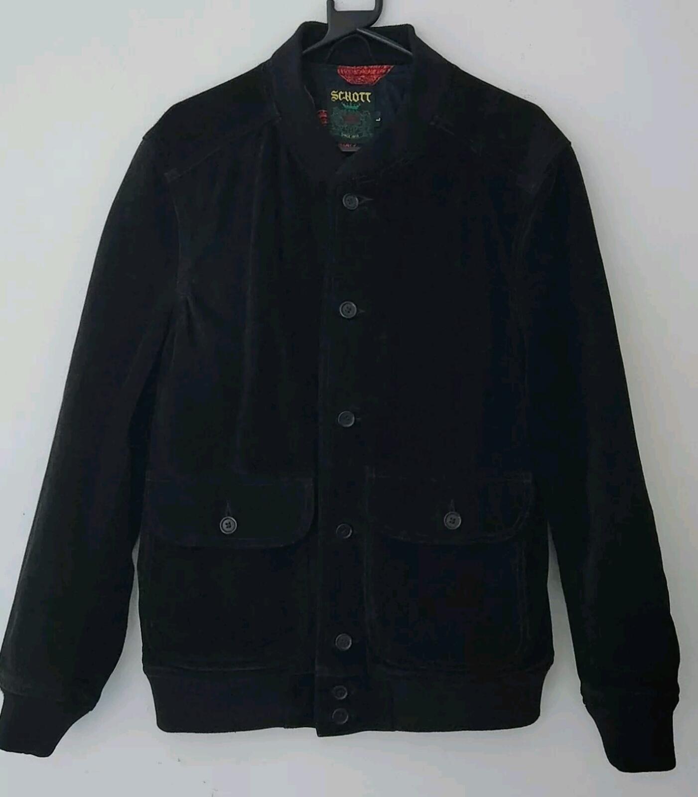 SS14 Supreme Schott NYC Wildleder Bomberjacke Schwarz Größe L