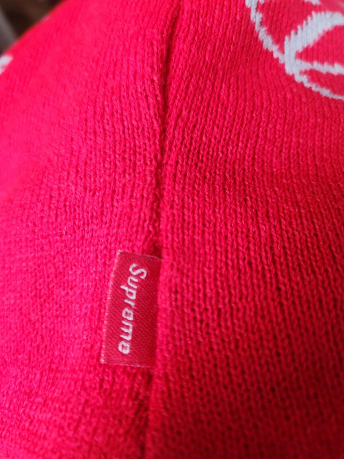 SS22 Supreme Knowledge Reigns Beanie Red Hat Made In Korea