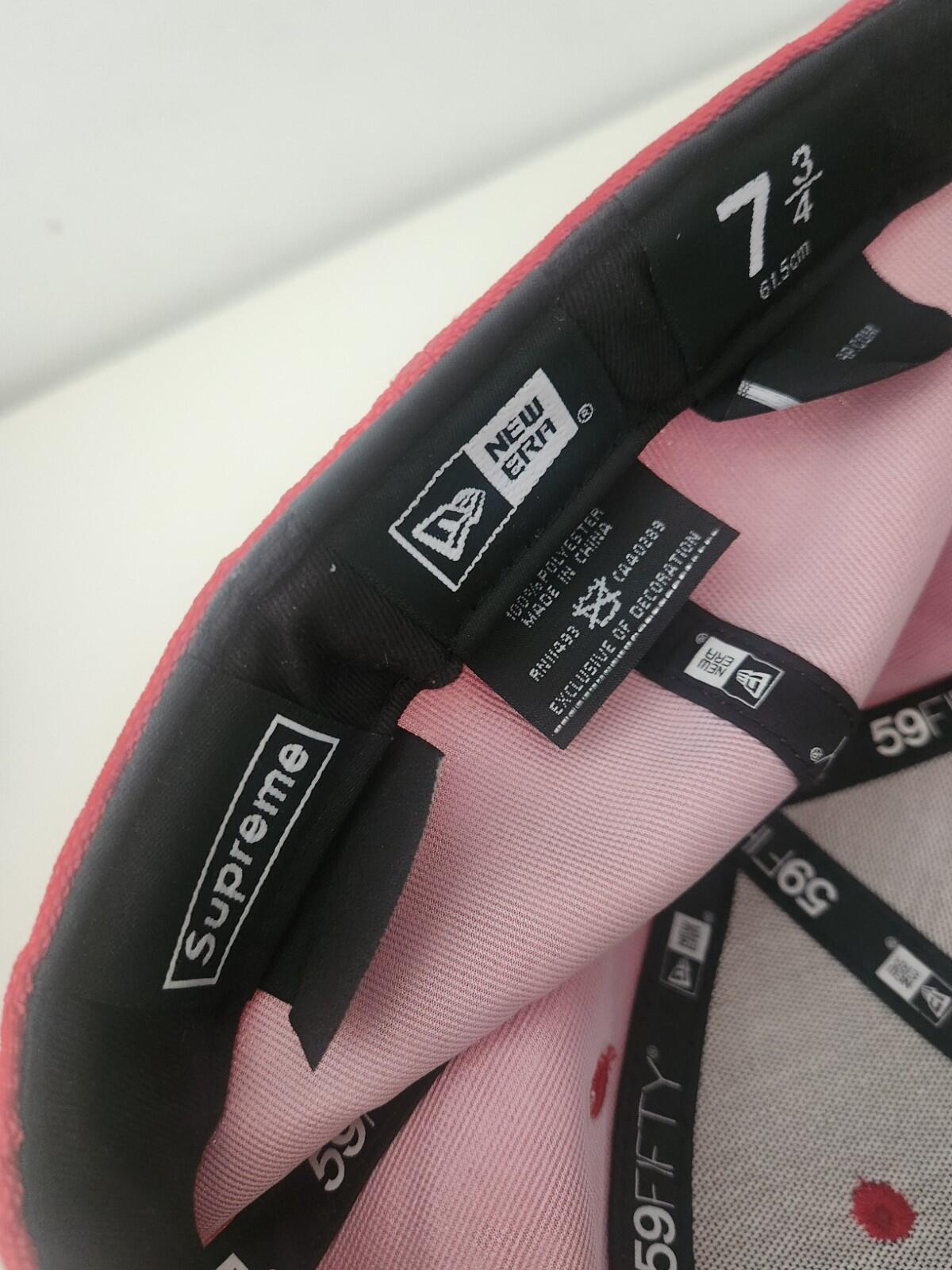 SS18 Supreme Monogram Box Logo New Era 7 3/4 Red cap baseball hat snapback $
