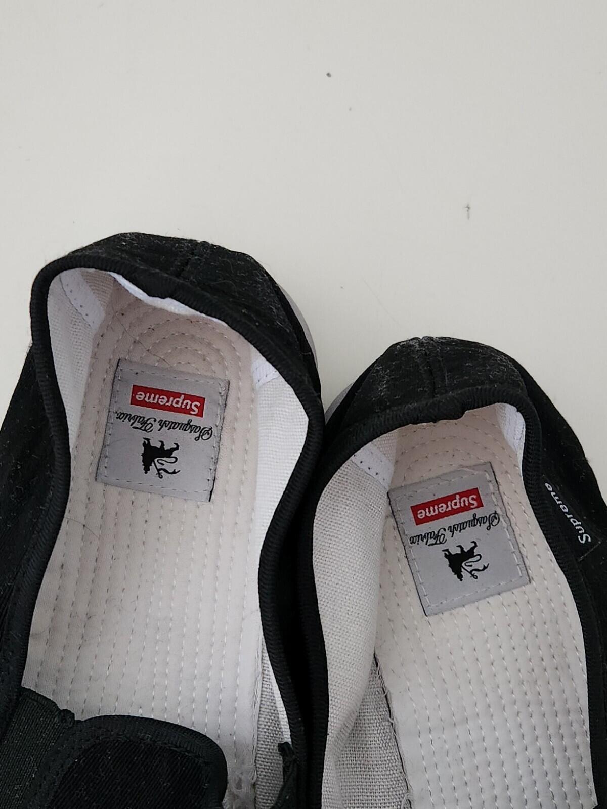 SS16 Supreme Sasquatchfabrix black slip on shoes size UK 7 US 8