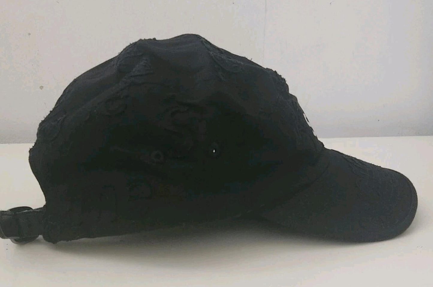SS23 Supreme Lasered Twill camp cap black hat