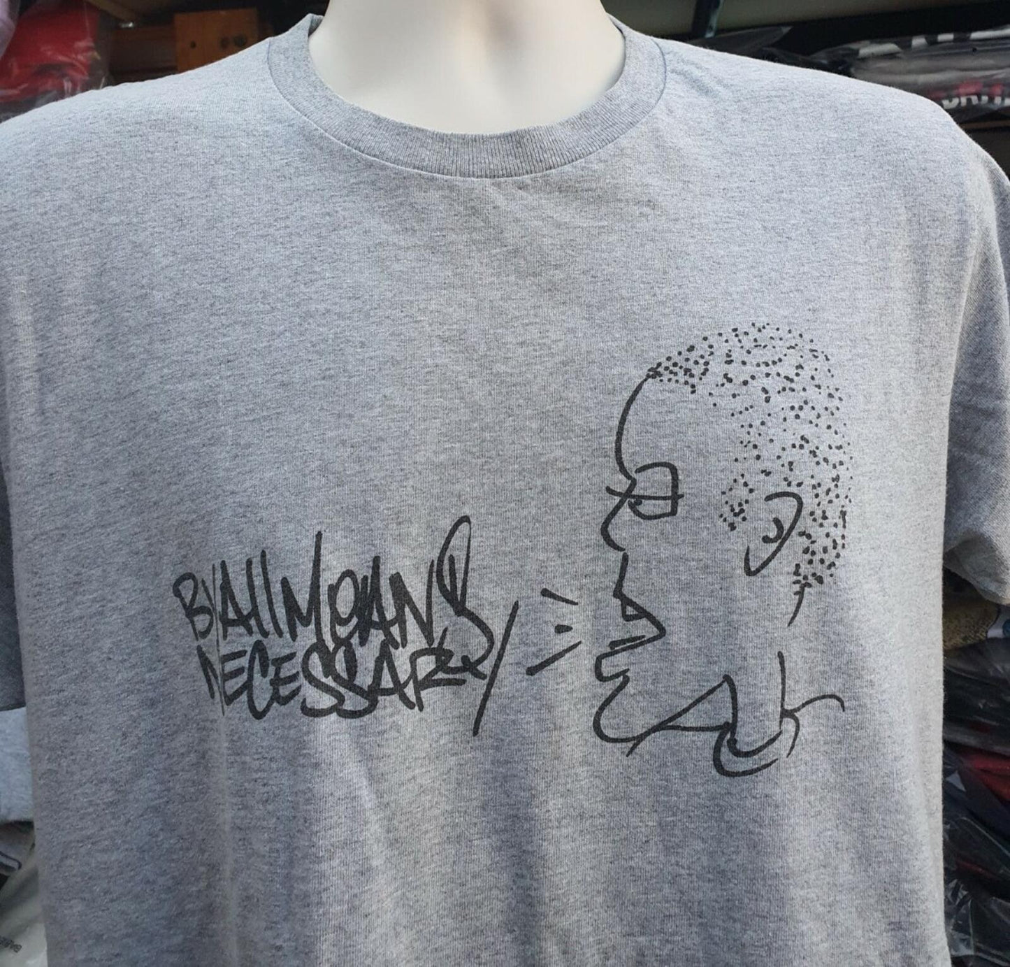FW14 Supreme KRS-One All Means Tee Heather Grey Size M