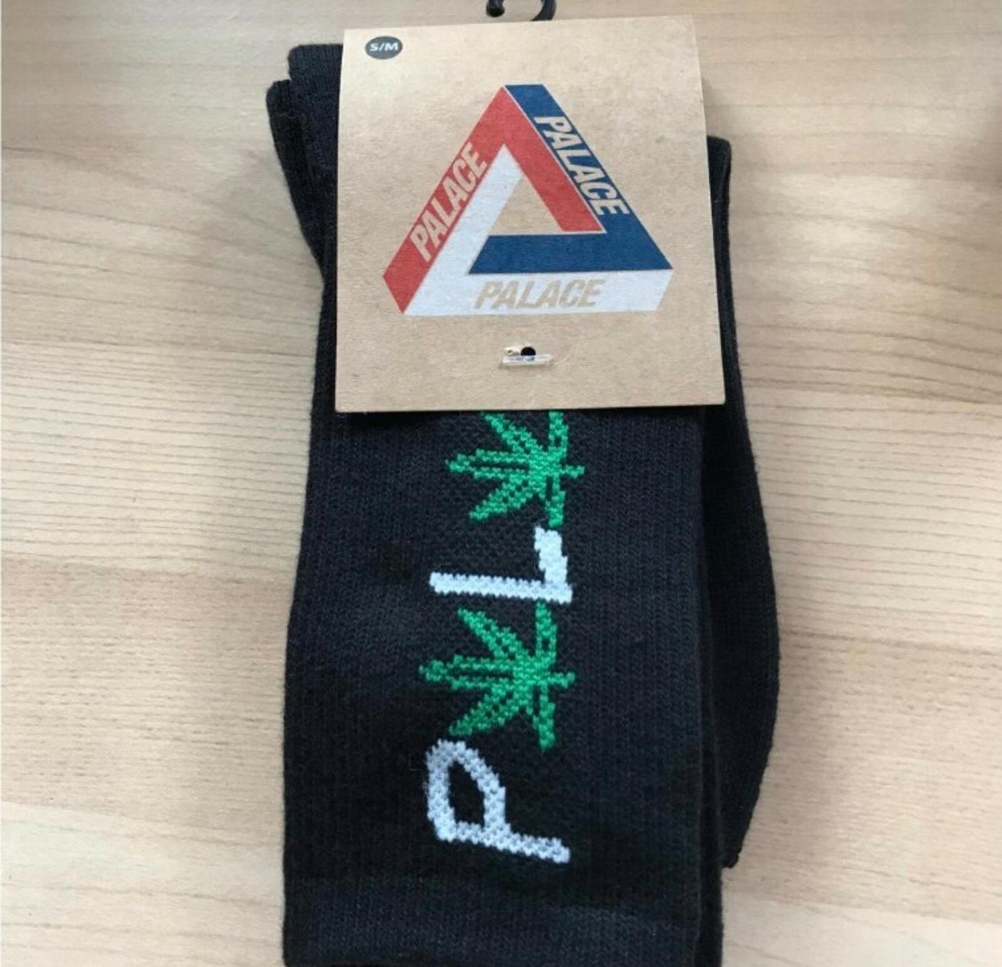AW18 Palace Skateboards PWLWCE Socks Black Size S/M