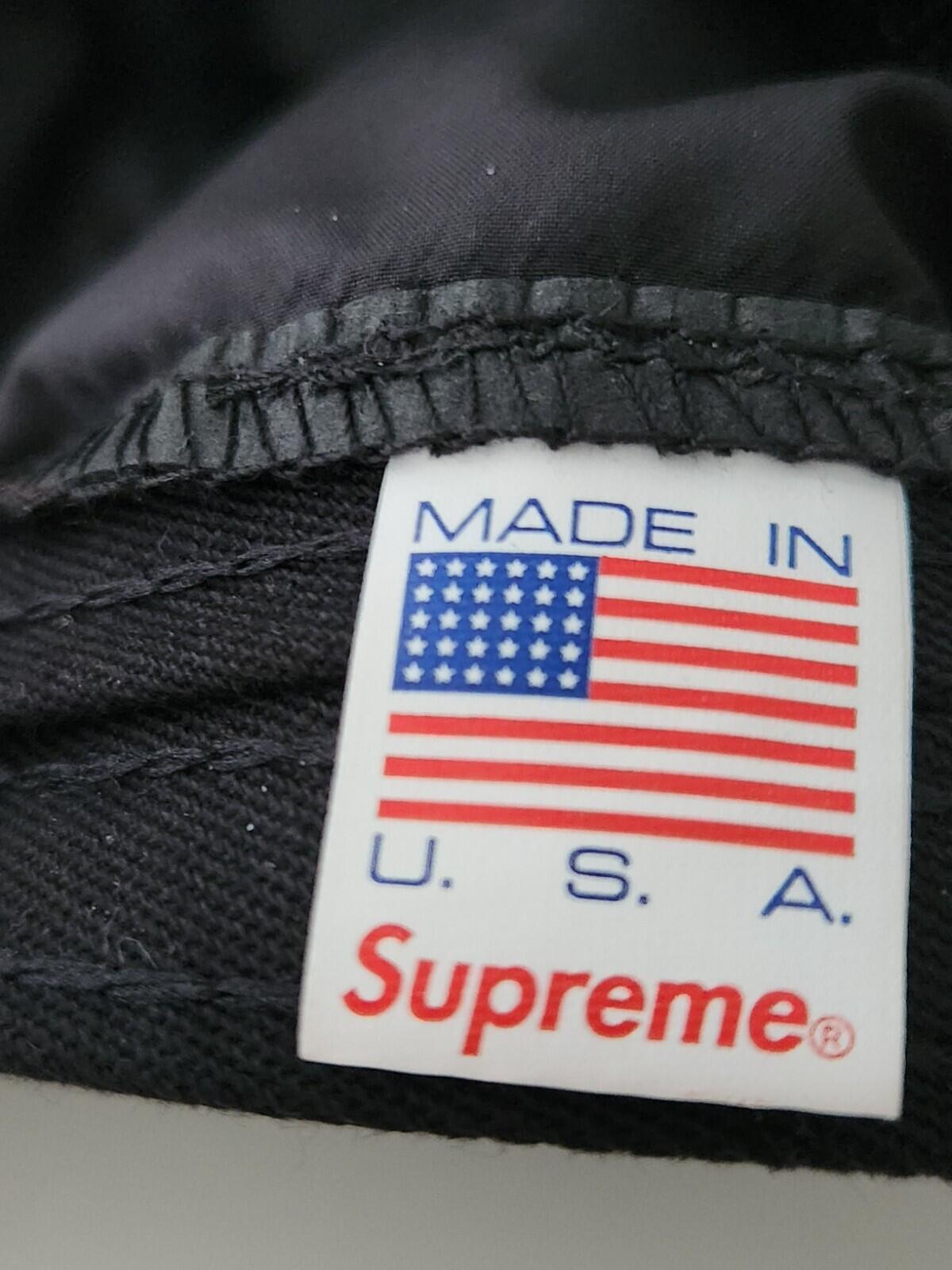 FW20 Supreme Inset Logo Camp Cap Black Rubber Box logo Water Resistant Hat