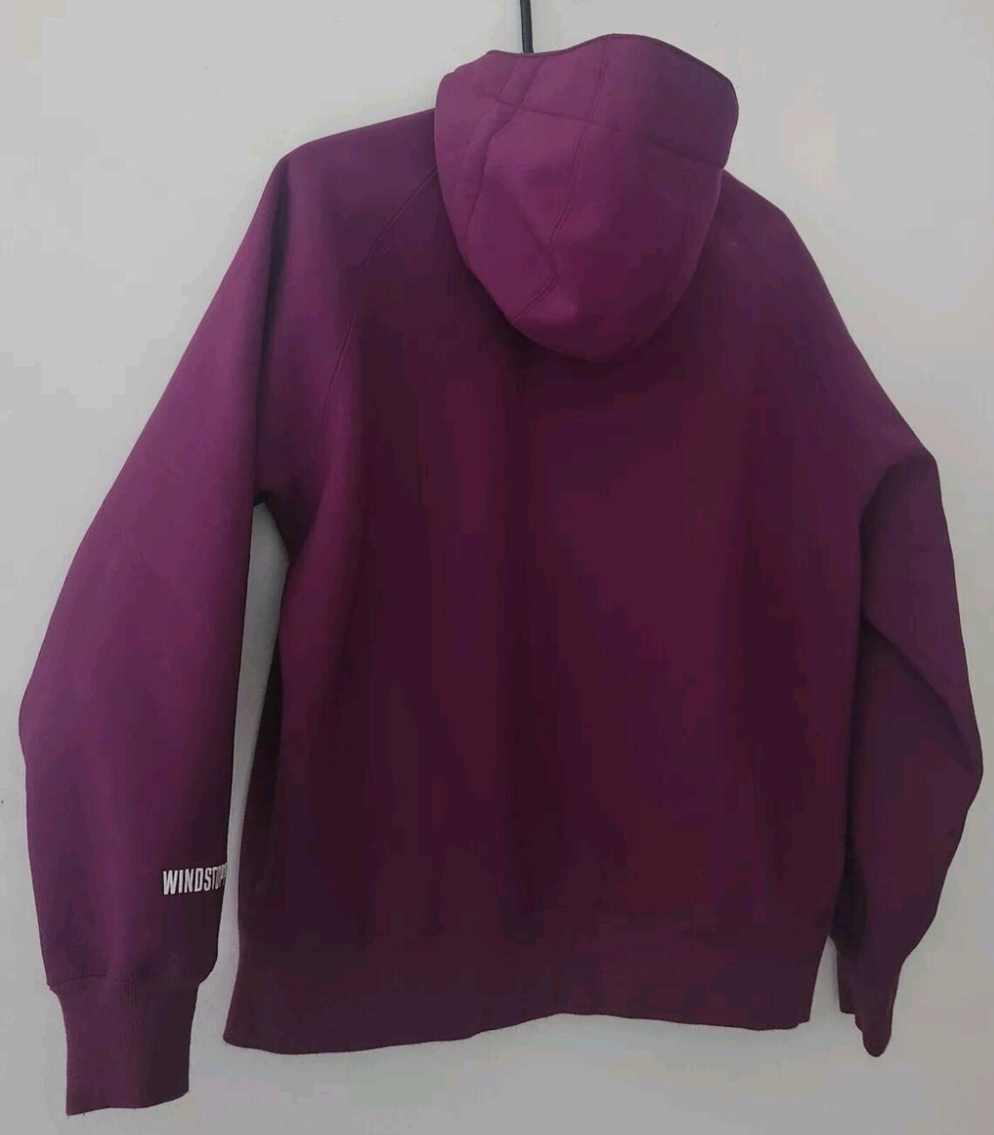 FW21 Supreme GORE WINDSTOPPER Hooded Sweatshirt Plum Size S Water Resistant