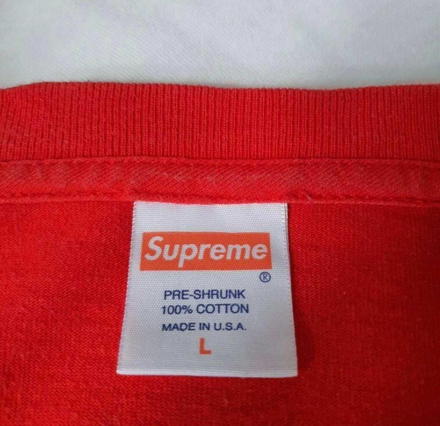 FW13 Supreme Bruce Lee Mantra Tee Red Size L