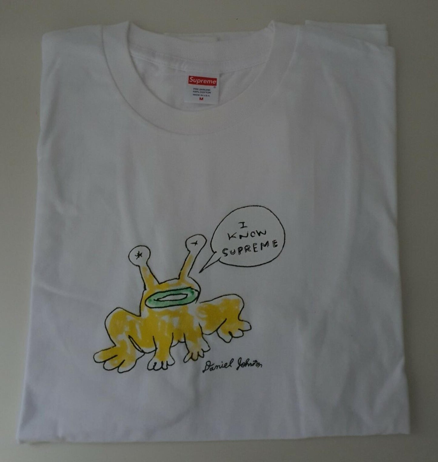 SS20 Supreme x Daniel Johnston Frog tee M white T-shirt