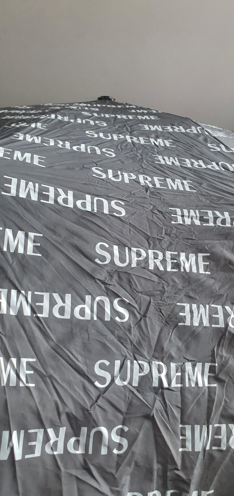 FW16 Supreme ShedRain reflective repeat umbrella Grey 54" Collapsible