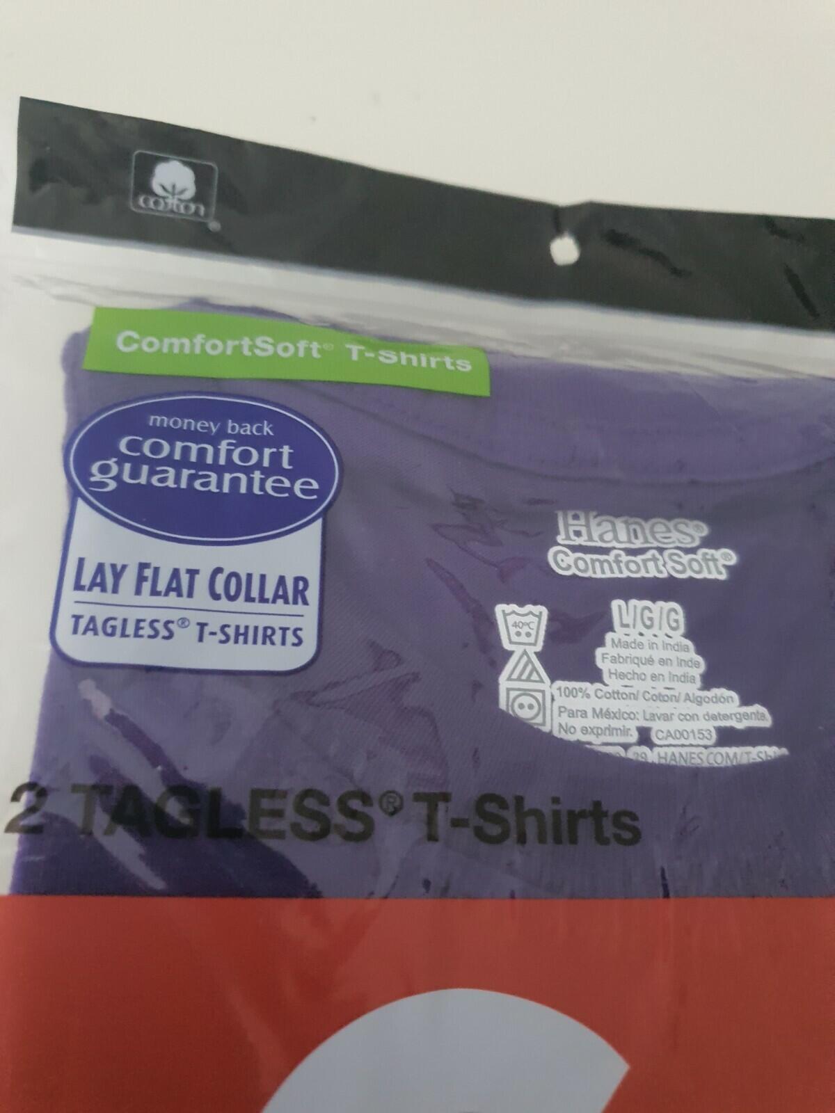 SS21 Supreme Hanes purple Tees (2 Pack) T-shirt size L large small box logo