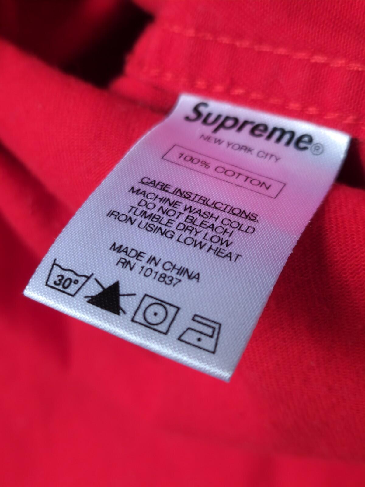 FW13 Supreme Baseball Shirt size L Large Rare Red 2013 Vintage Chenille S logo