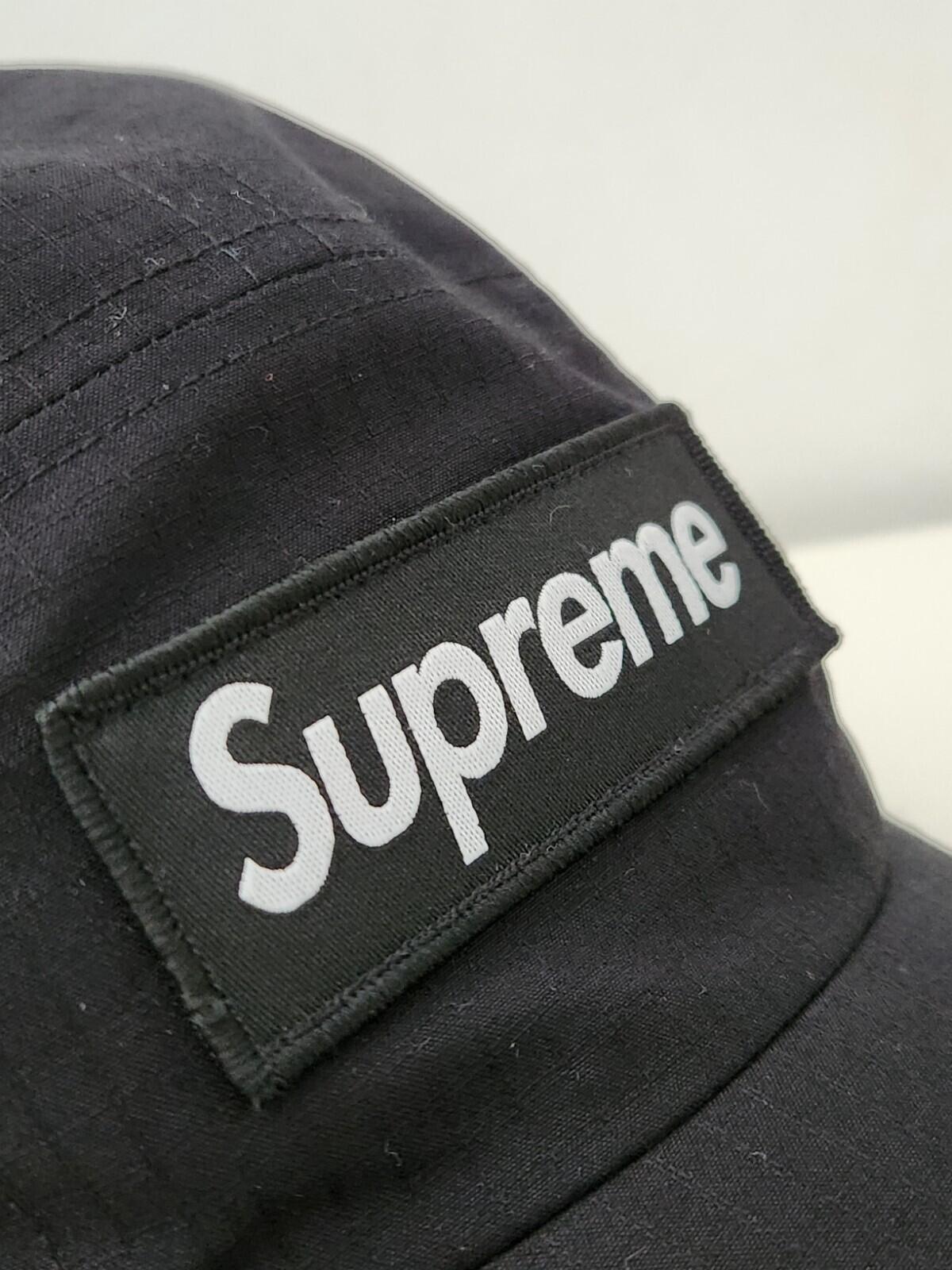 SS23 Supreme Ventile Camp Cap Schwarz Wasserabweisend