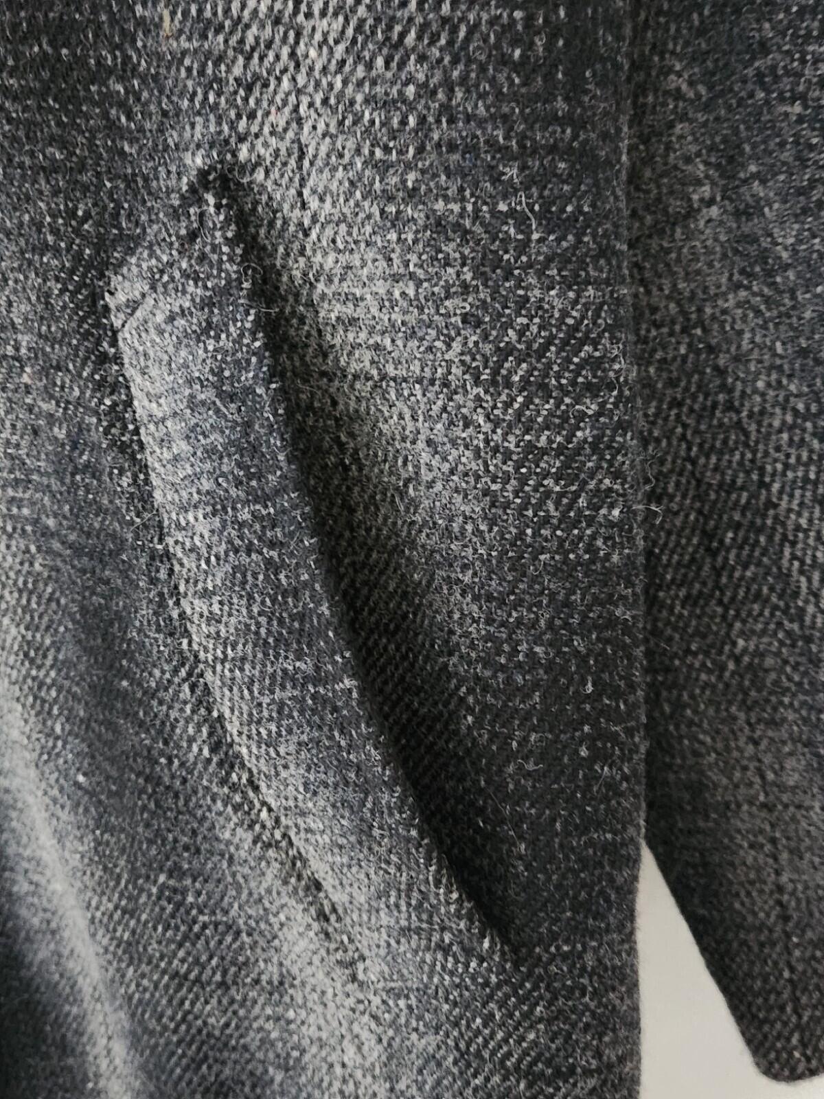 FW16 Supreme Shadow Plaid Woolrich Wool Overcoat Charcoal S Small Coat New