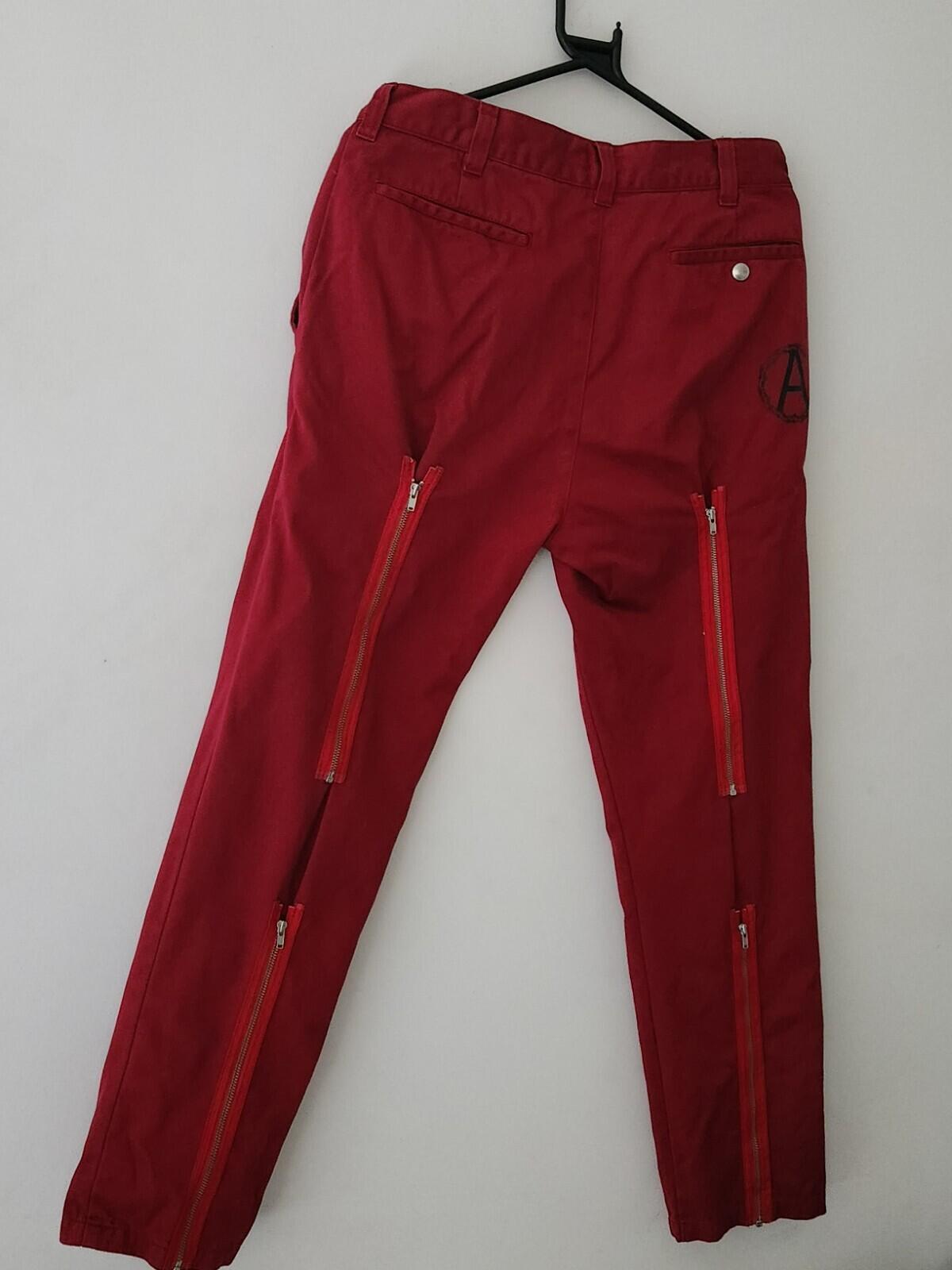 FW16 Supreme x Undercover Anarchy Zipper Work Pant Size 30 trousers pants Red