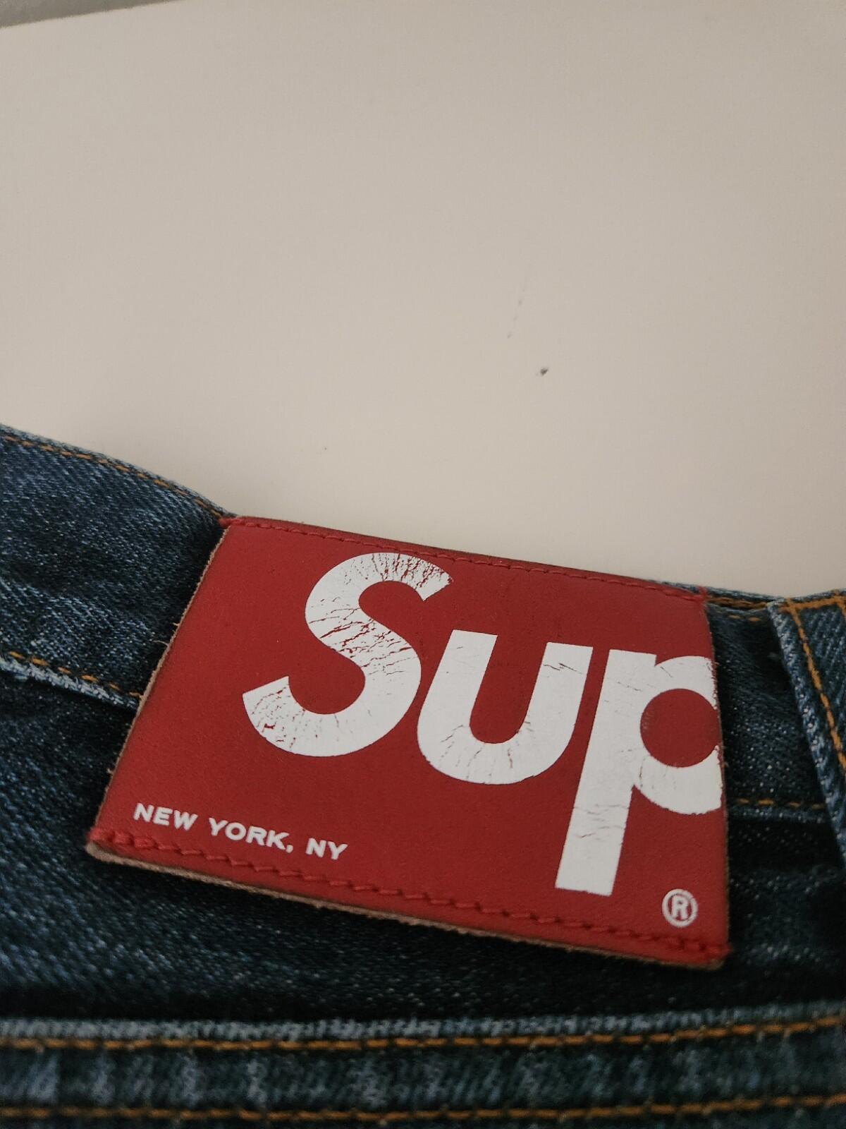 Supreme denim jeans size 30 W30 L30 slim blue Made In U.S.A Trousers