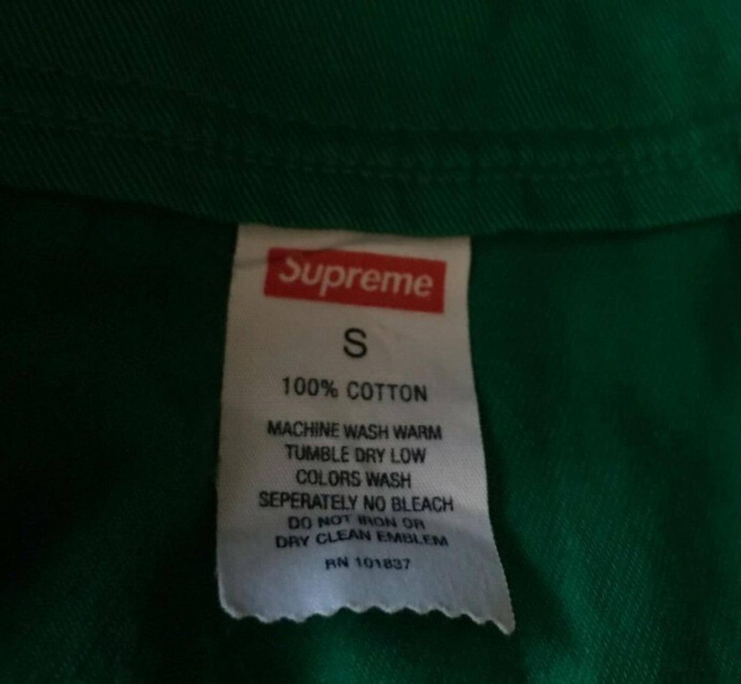 FW13 Supreme Chenille S Logo Jersey Green Size S