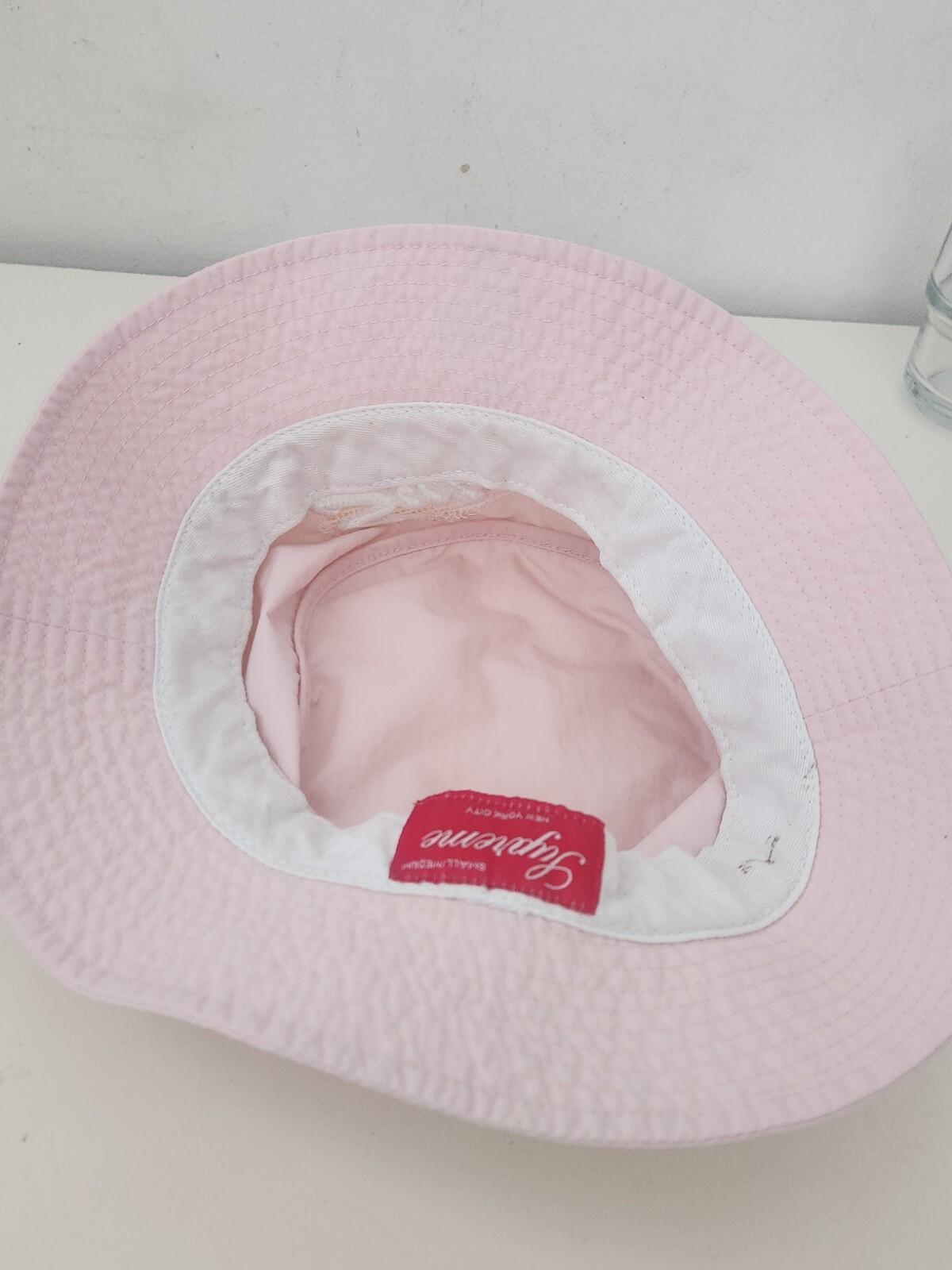 SS16 Supreme Mesh Script Crusher S/M Pink bucket hat small / medium