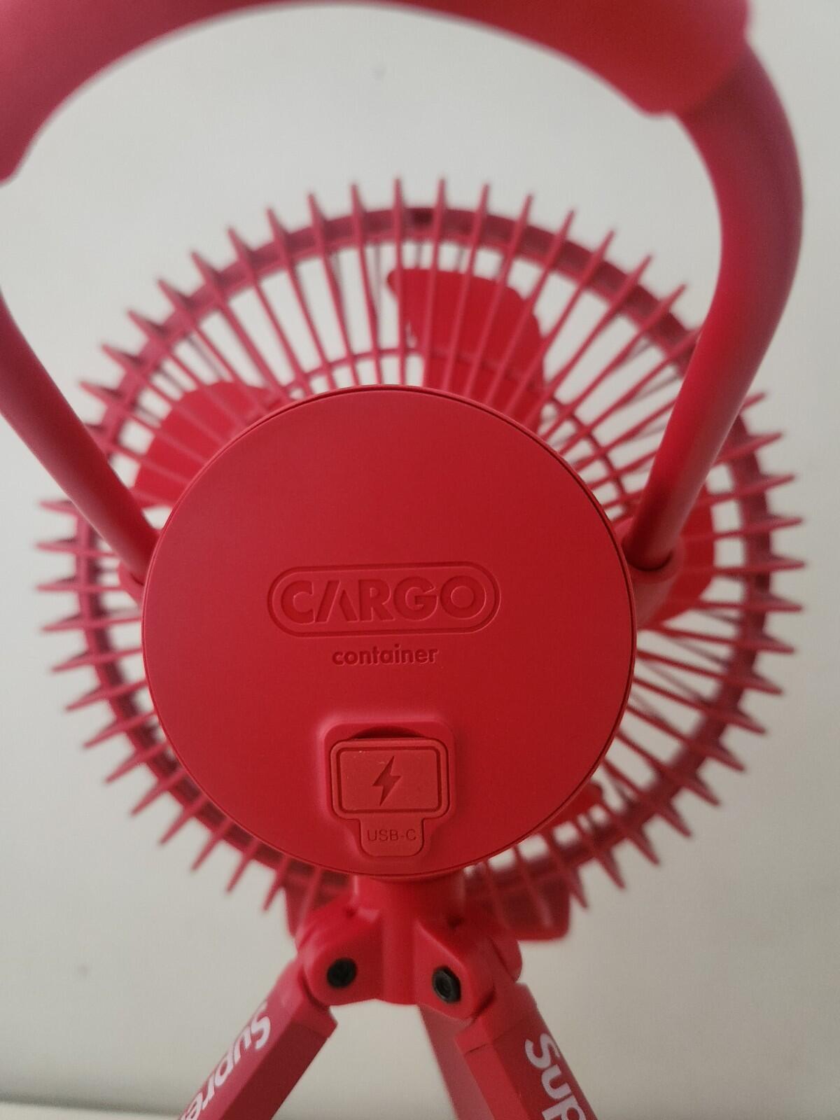 FW23 Supreme Cargo Container Electric Fan Wireless Portable Red Accessory Multi