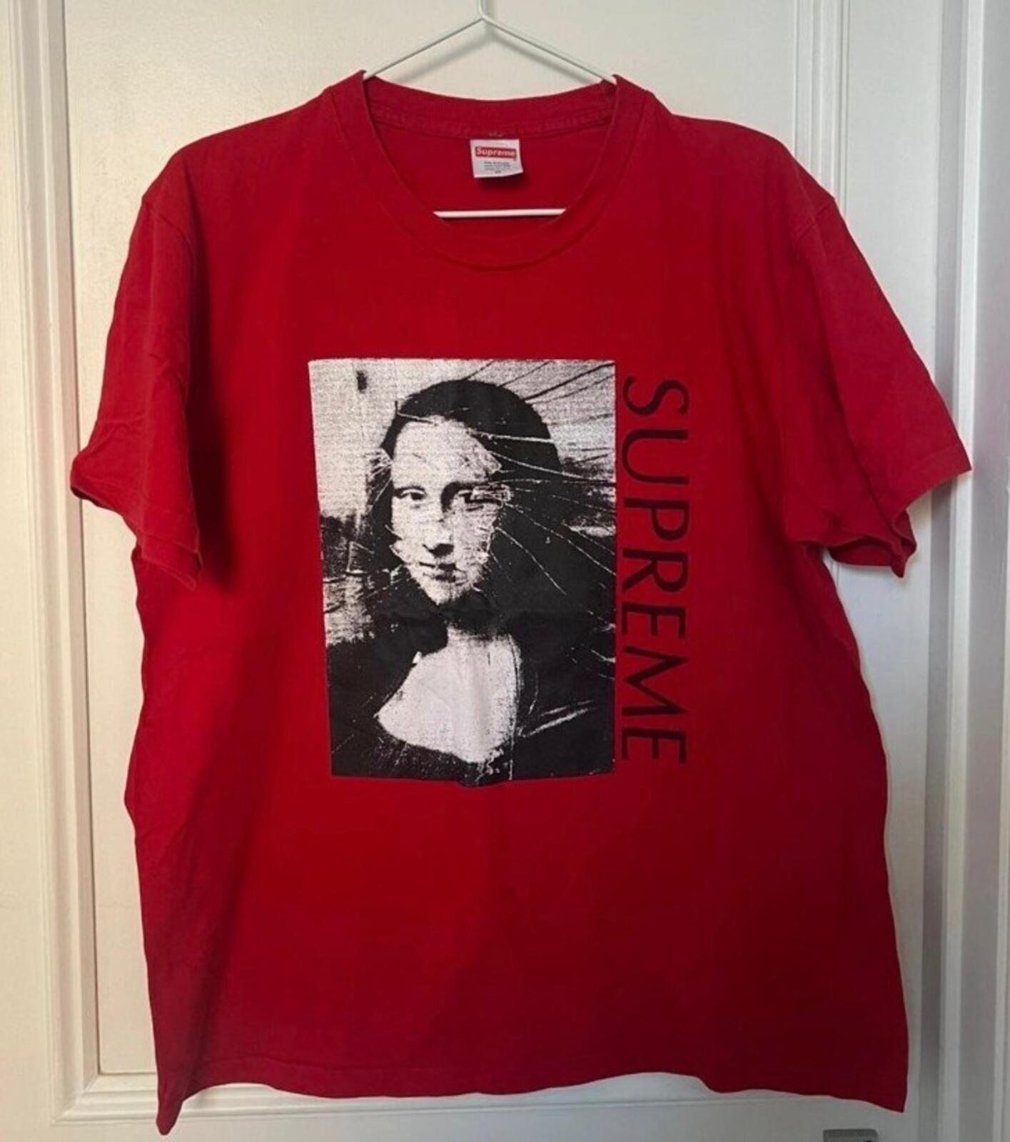 SS18 Supreme Mona Lisa Tee Red Size M
