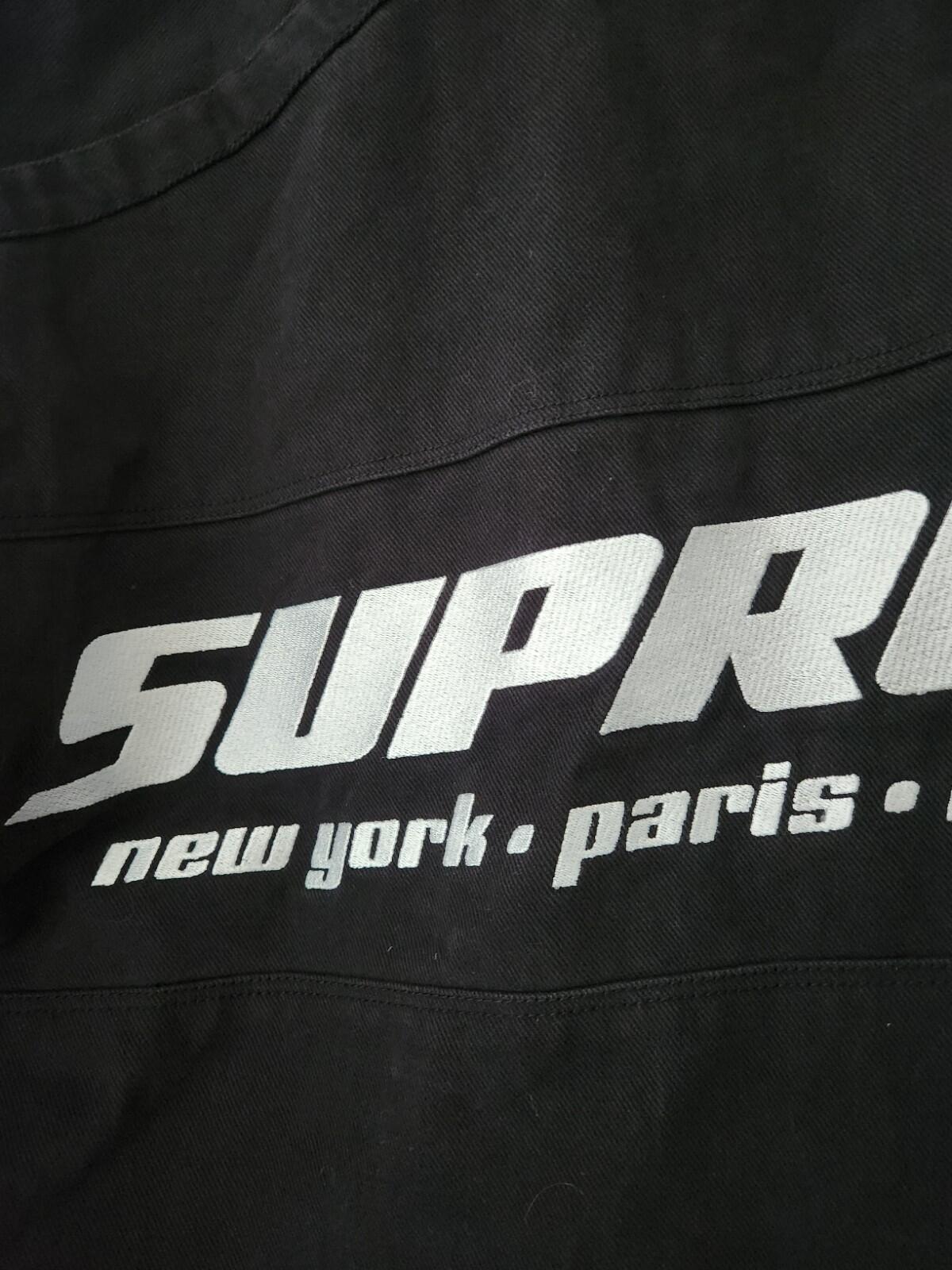 HW22 Supreme Brushed Twill Zip Jacke Größe S Klein Schwarz Twill Utility Herren