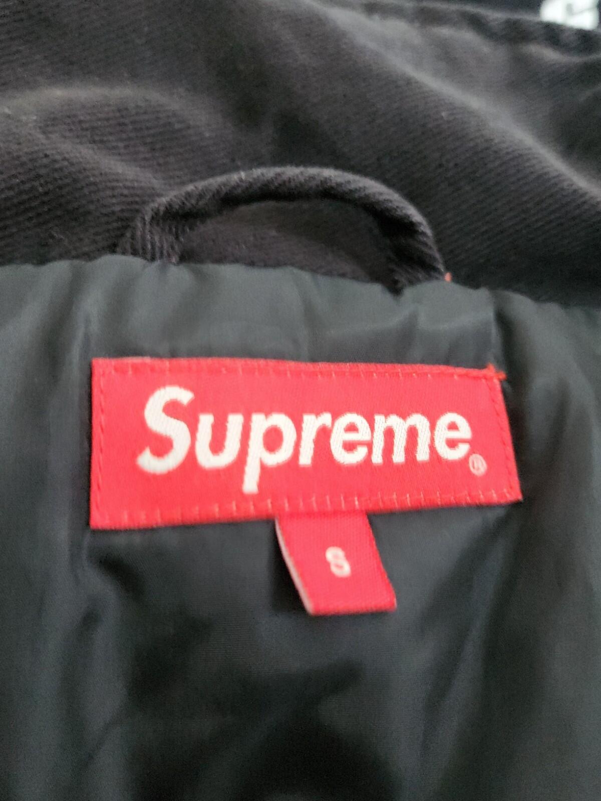 HW22 Supreme Brushed Twill Zip Jacke Größe S Klein Schwarz Twill Utility Herren