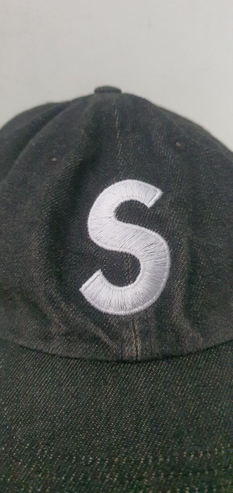 SS22 Supreme x KEVLAR Denim S Logo 6-Panel Cap Schwarz aus Kevlar