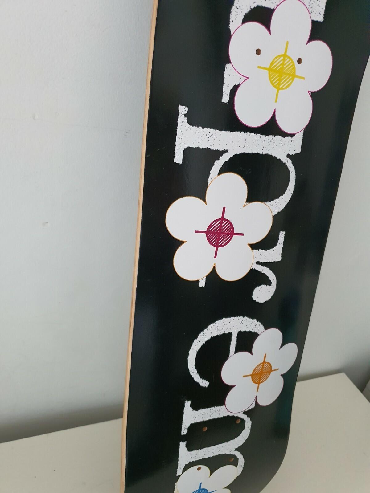 SS17 Supreme Flowers black Skateboard deck size 8.375" Skate Accessory