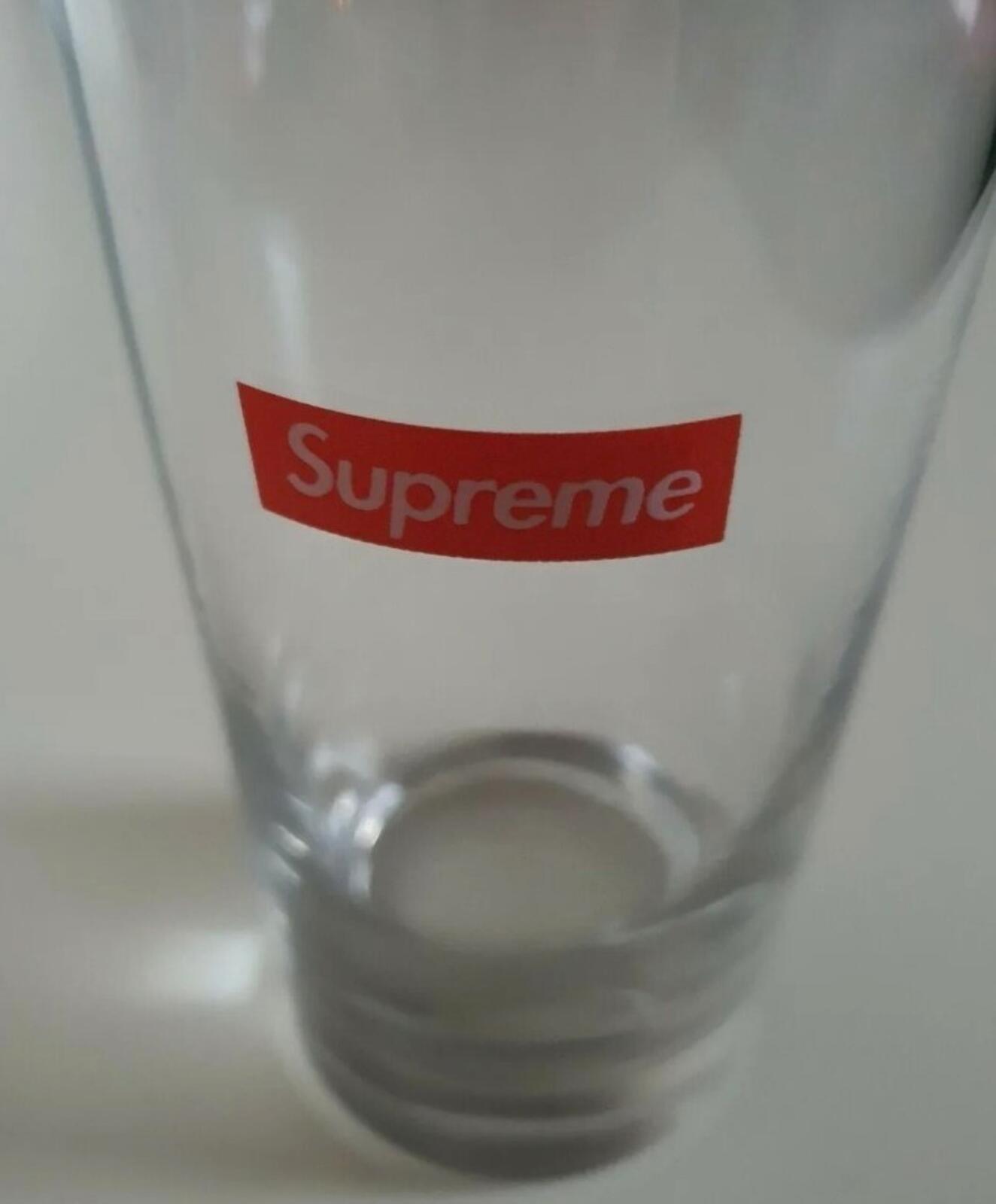 FW15 Supreme Bar Glass clear small red box logo Accessory