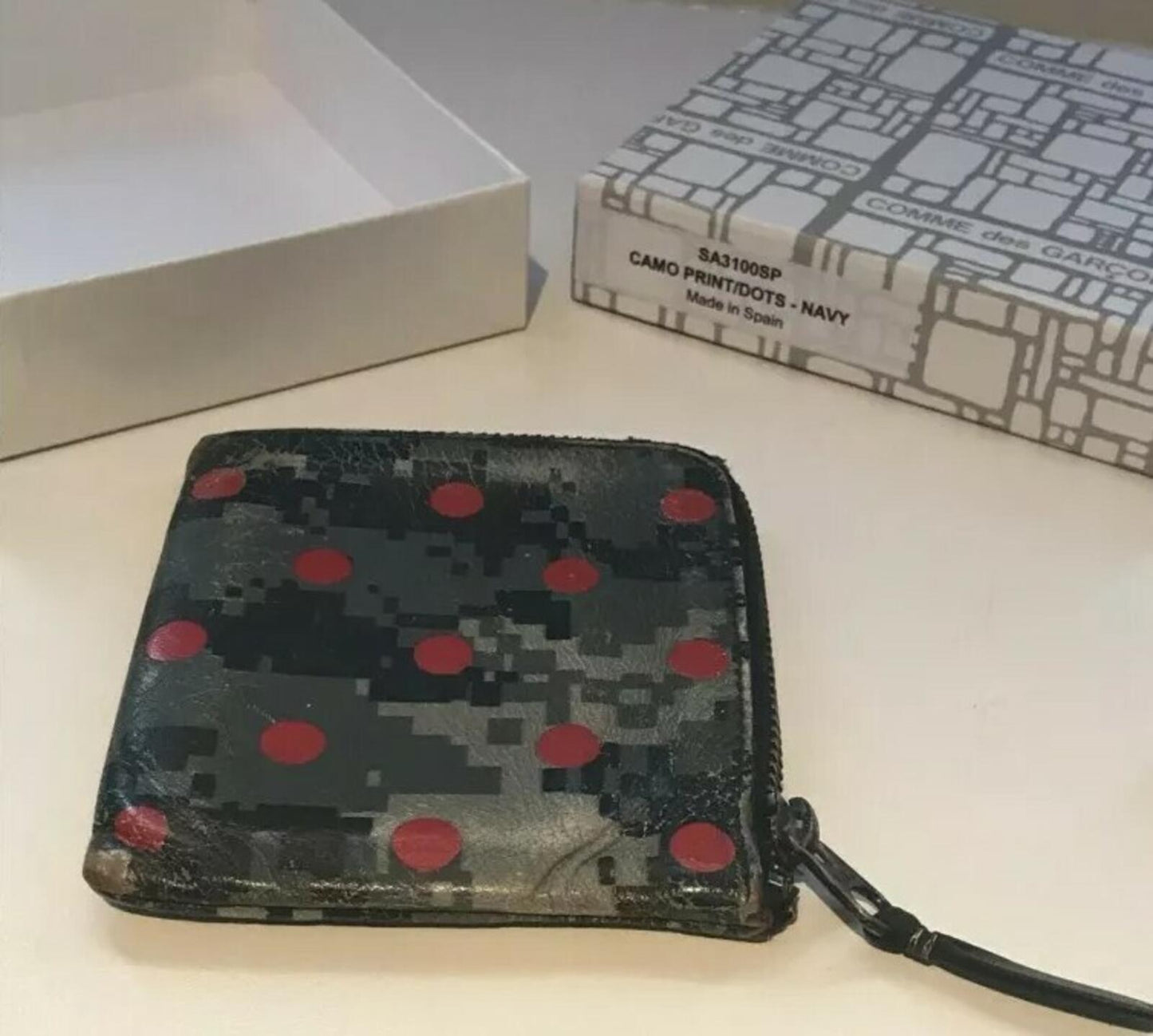 SS13 Supreme Comme Des Garcons CDG wallet camo print dots CDG Vintage 2013 Rare