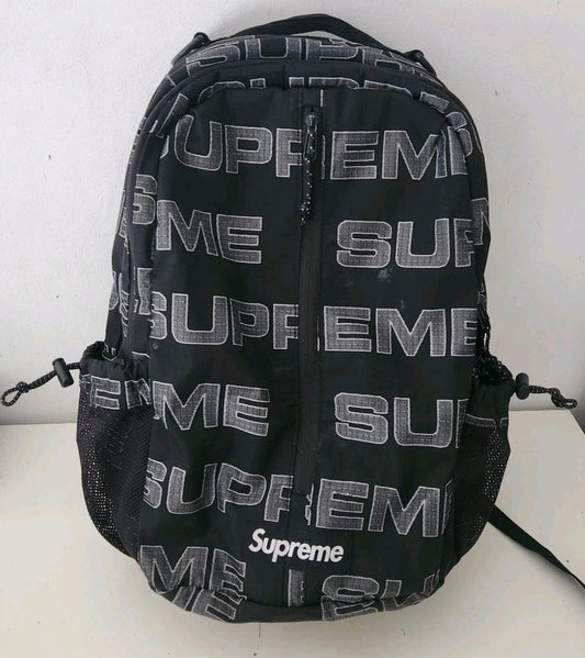 FW21 Supreme backpack Water Resistant  Rucksack Black Bag