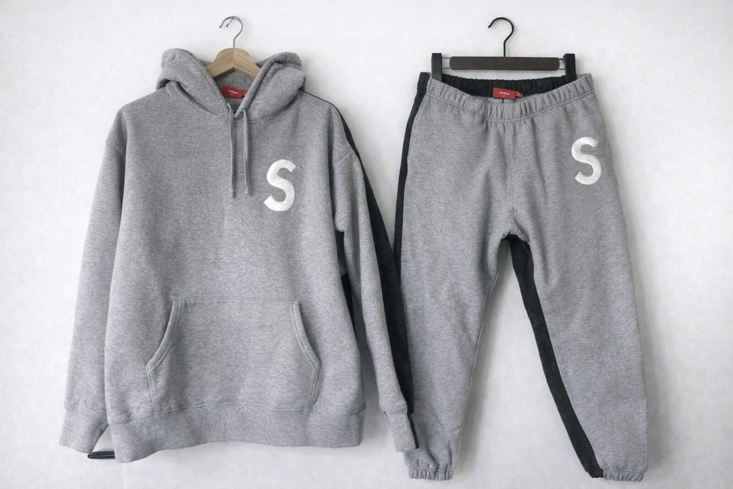 FW21 Supreme S Logo Split Hooded Sweatshirt Sweatpants Set M Hoodie Pant Set