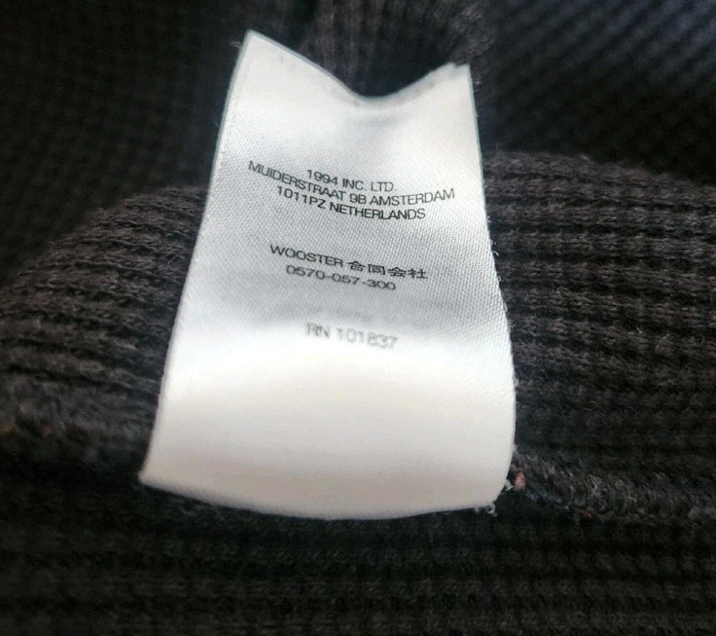 FW22 Supreme x Dickies Thermal Black Crewneck Größe M Medium Besticktes Logo Oberteil